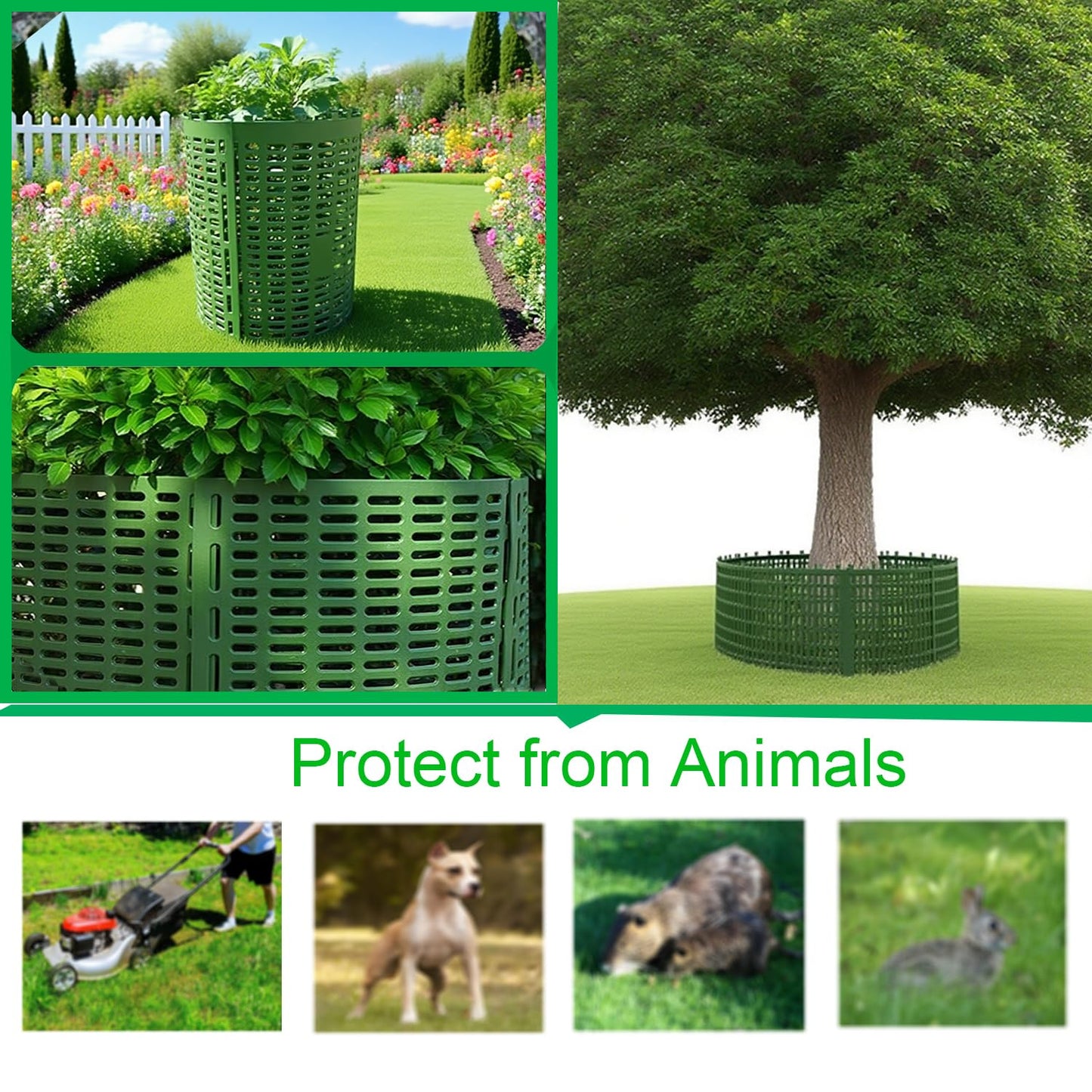 KAOXIYU Tree Trunk Protector-6 Large Size Pack Plant and Tree Guard Protector Paragraph,Garden Protection Tree Wraps Cages for Damaged Bark, Extendable Shrub Protectors from Trimmers
