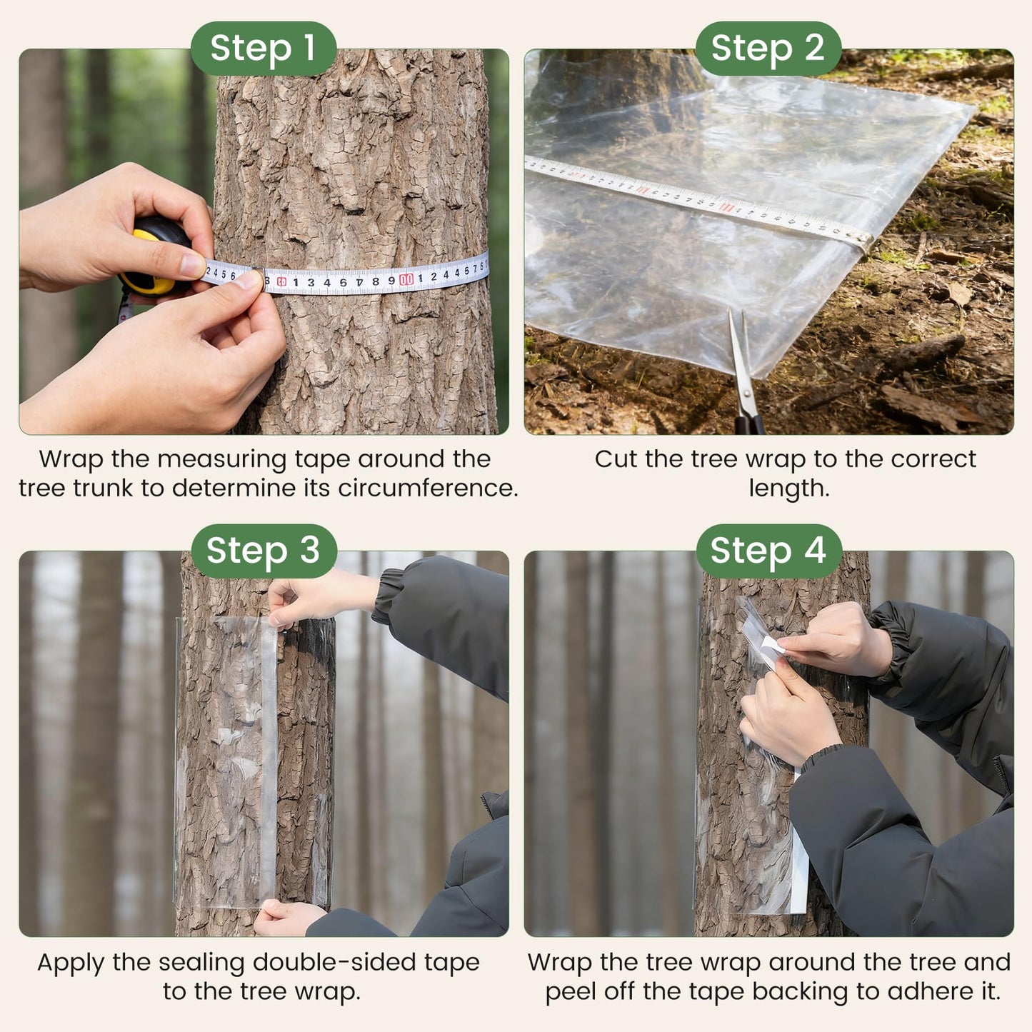 noblequest Iguana Tree Wrap for Damaged Bark, Tree Trunk Protector Guard, Anti-Reptiles Climbing Barrier for Trees with PET Tape, Reusable Tree-Safe Guard (60×15.75in)