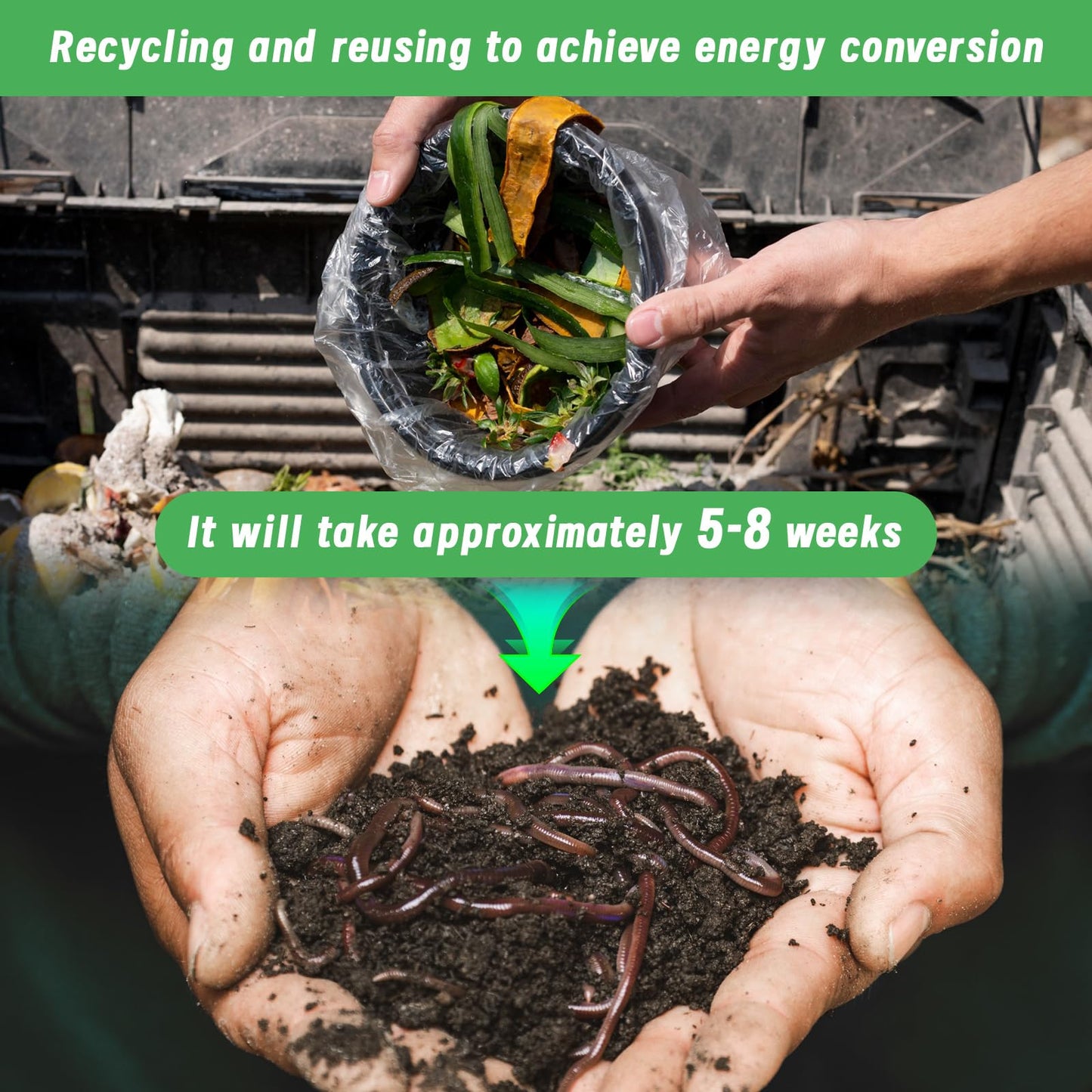 EcoBrisa 2pack Underground Worm Composting Bin, Metal Compost Bin for Recycling Kitchen Food Waste, Outdoor Worm Compost Bin with Holes and Lid Use in Outdoor Garden Vegetable Patch Backyard