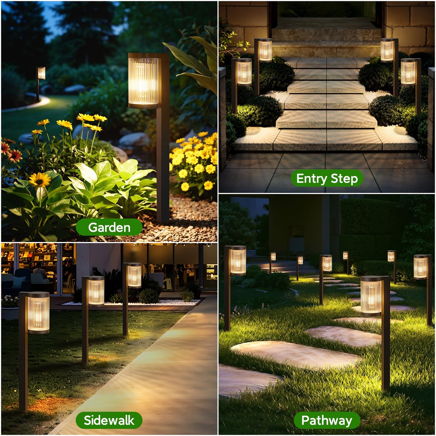 ELECLINK Solar Pathway Lights Outdoor, 6 Pack Upgraded Outdoor Solar Lights for Outside Super Bright Up to 12Hrs, IP65 Waterproof Solar Garden Lights for Yard Path Walkway Decor Landscape Lighting