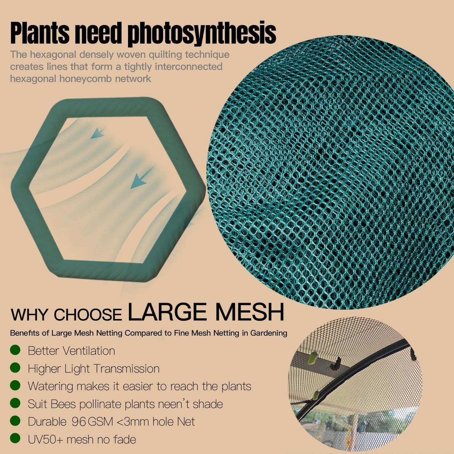 Poray Large 8.2x4FT Plant Netting Cover, Pop up Tunnel Crop Cage Gardening Net,Pest Guard Cover for Vegetables &Fruits,Durable Gardening Net for Plant and Animal