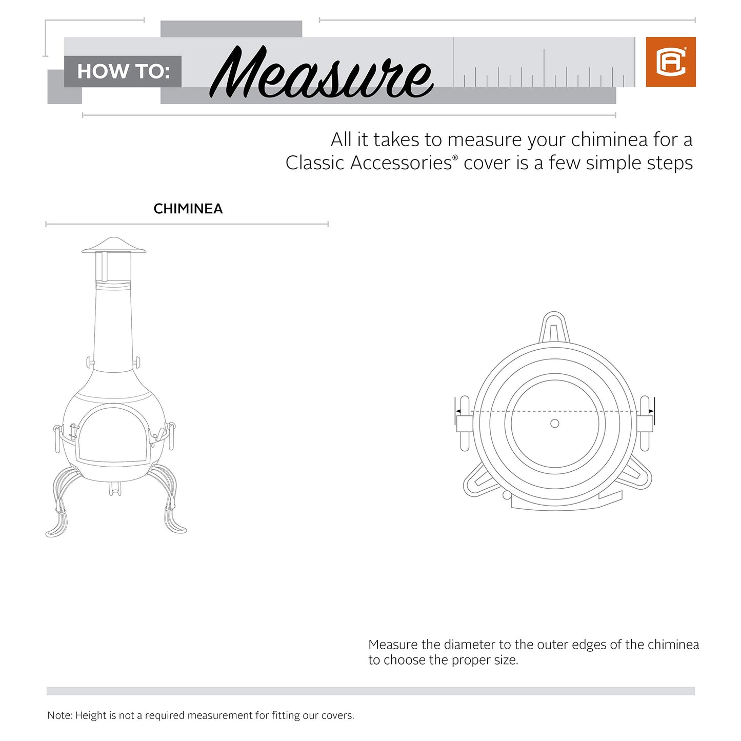 Classic Accessories Veranda Water-Resistant 22 Inch Chiminea Cover, Patio Furniture Covers