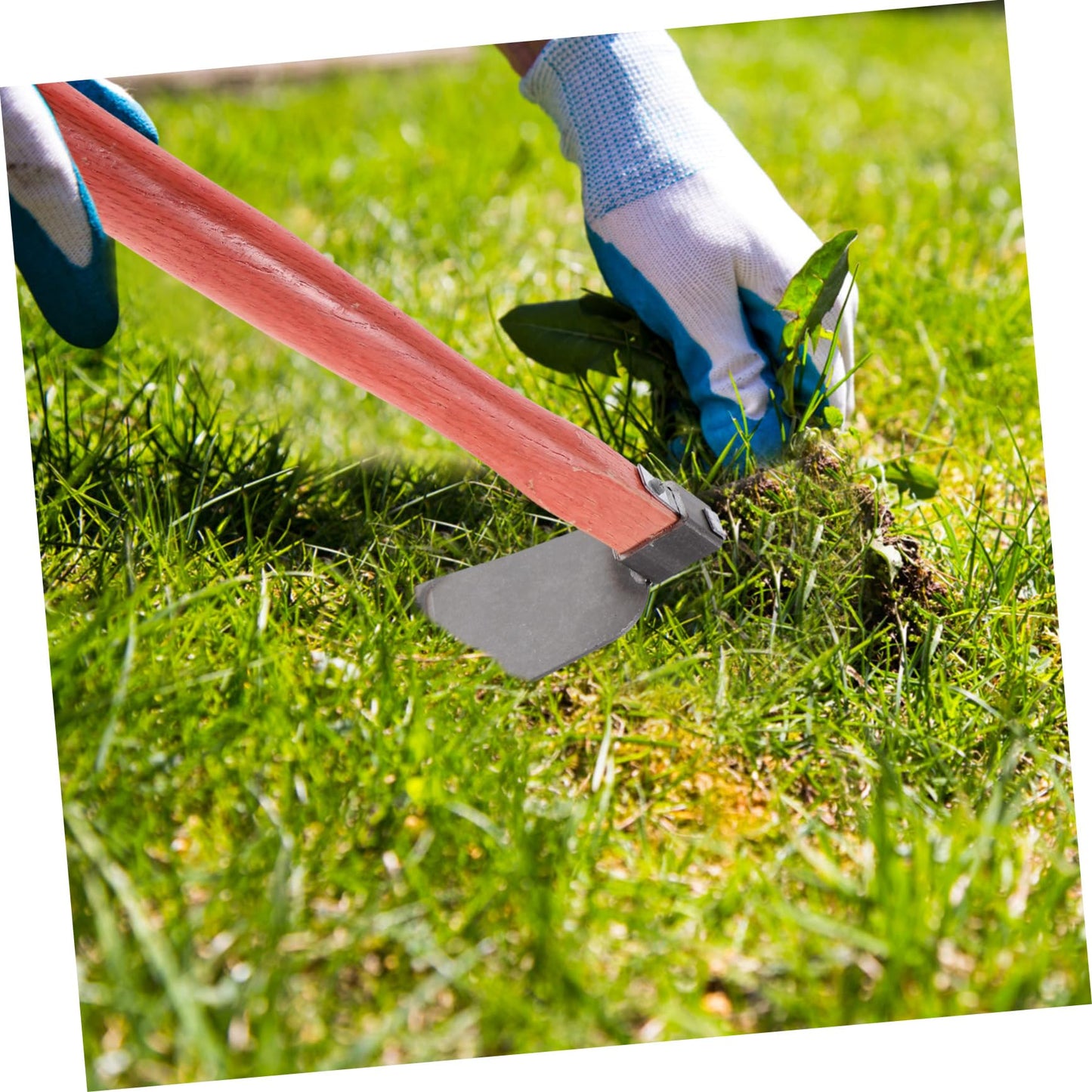 Yardwe Wooden Handle Gardening Hoe Soil Turning Tool for Efficient Weeding and Farming Lightweight Construction for Flower and Vegetable Cultivation