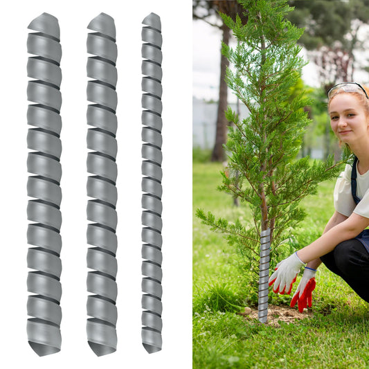 UCandy 3 PCS Tree Trunk Protector, 3 Size Plastic Spiral Tree Guard Tree Bark Protector Tube Wraps to Protect Saplings Plants from Deer Rabbit Cats Rodents Mowers