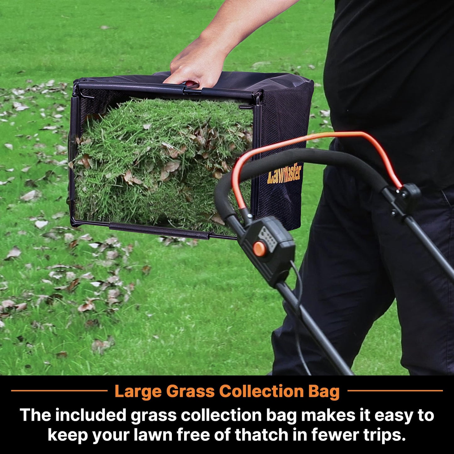 LawnMaster CLMF4817E 48V MAX Brushless Mower with 2X24V MAX 4.0Ah Battery and a Dual Charger