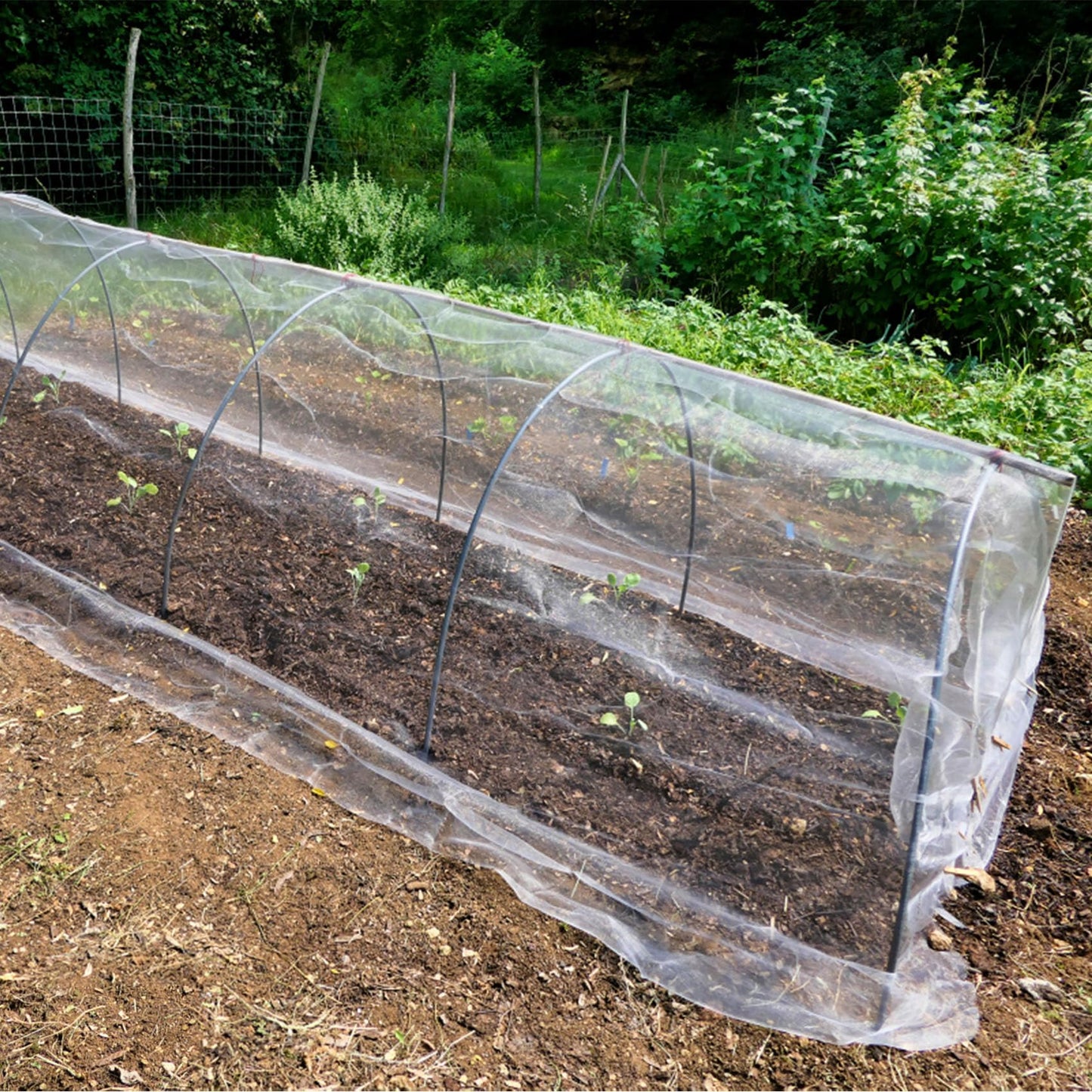 Unves 2 Pack 10 x 33 FT Garden Netting, Mosquito Net Ultra Mesh for Garden Protection Vegetable Fruits, Raised Bed Plant Covers Insect Bird Netting Protect Plants from Birds Bugs