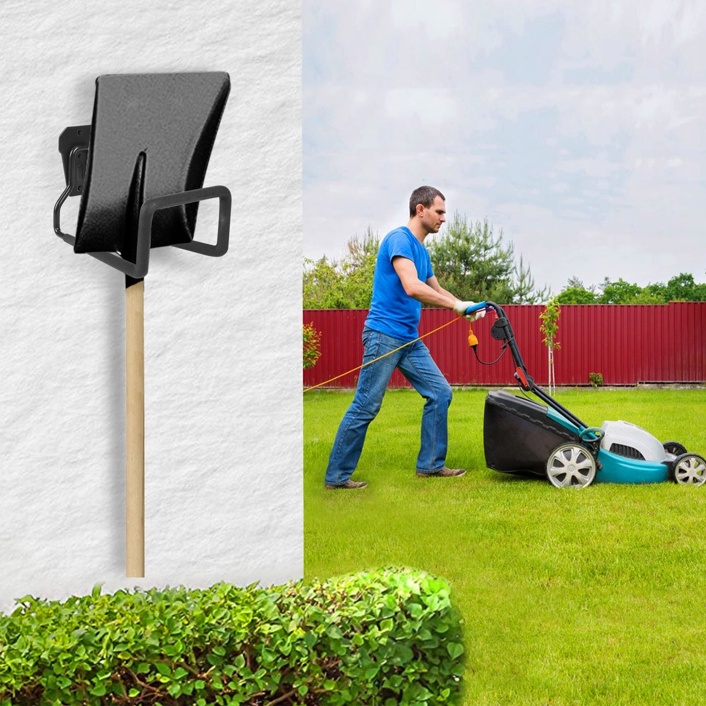 PeoMev Metal Garden Hose Holder - Heavy Duty Hose Hanger Wall Mounted Water Hose Holder for Outside Yard, Sturdy Hose Reel Hose Hooks for Water Hose, Extension Cords