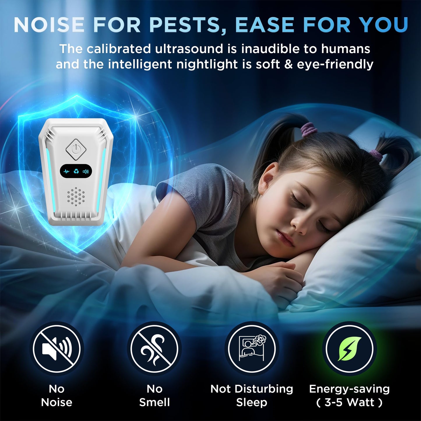 (2026 Upgraded) Ultrasonic Rodent & Pest Indoor Repeller - Stronger Driving Force, Repellent for Mouse, Mice, Rats, Roaches, Ants, Spiders, Bugs, Home Plug-in Device, 3 Mode Switching (6 Pack)