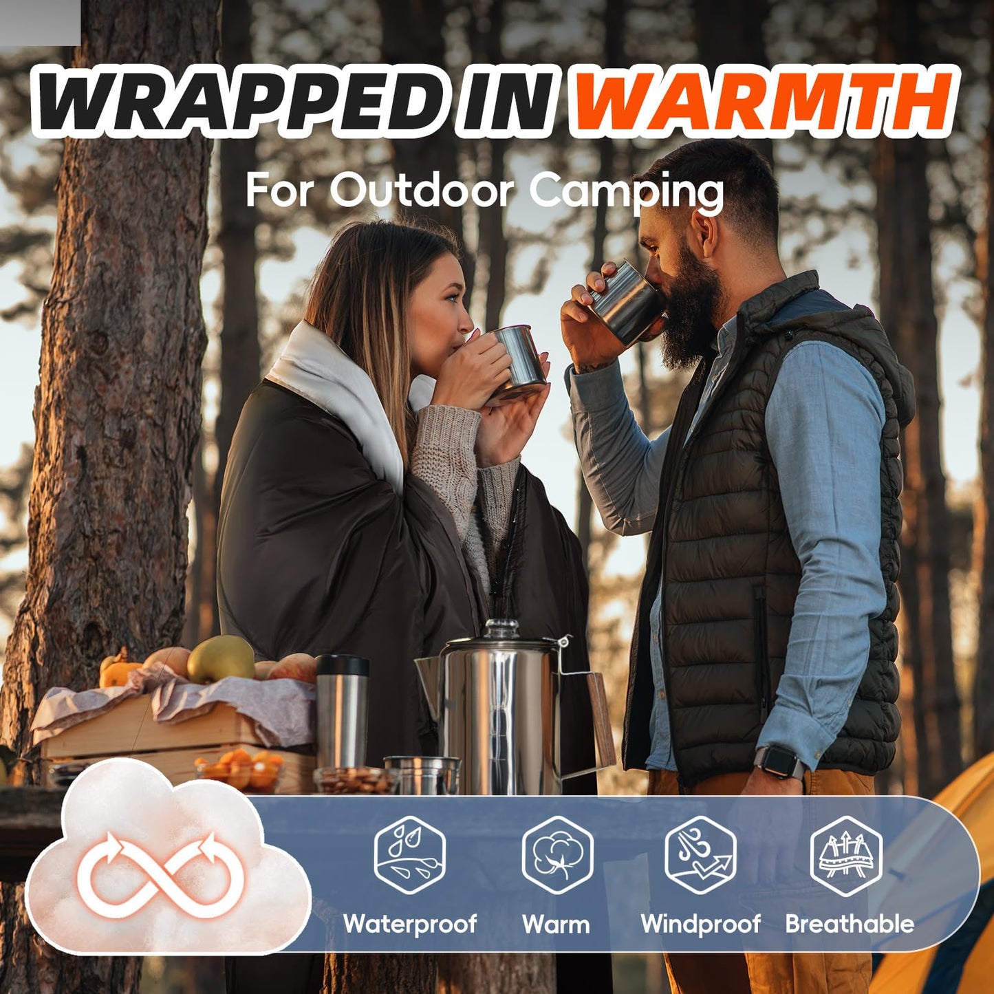 MEREZA Sleeping Bags XL for Adults Mens Large Wide Sleeping Bag for Camping & Backpacking Big and Tall Sleeping Bags for Women 4 Season Warm & Cool Weather with Compression Sack 20-32°F