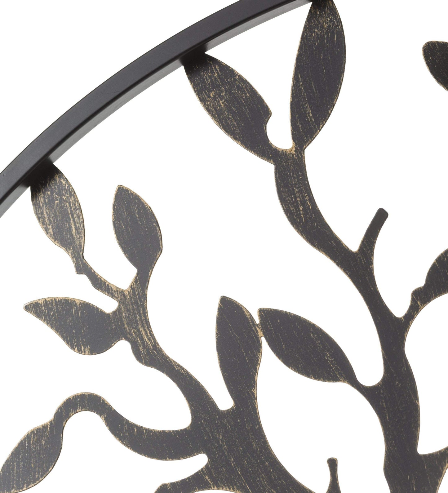 Plow & Hearth Arched Tree of Life Garden Gate | Laser-Cut Design | Metal | Black/Bronze Finish | Versatile | 36" W x 1¼"D x 36" H | Latch Closure