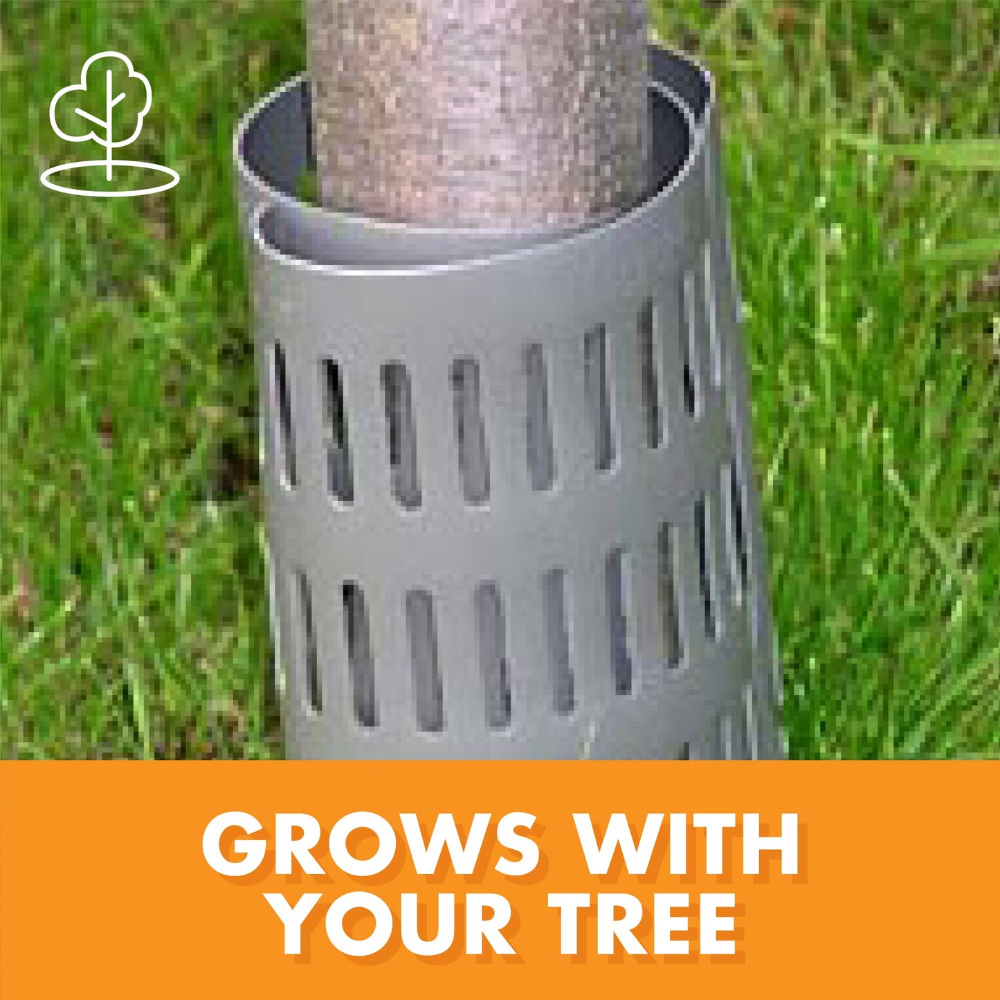 Dimex EasyFlex Plastic Tree Trunk Protectors, 6 Count, Grey (1131-6C), Gray