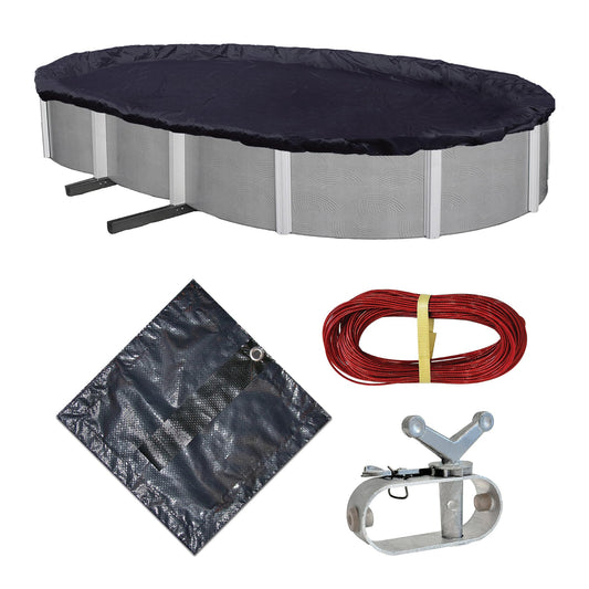 Blue Wave 8-Year 12-ft x 20-ft Oval Above Ground Pool Winter Cover