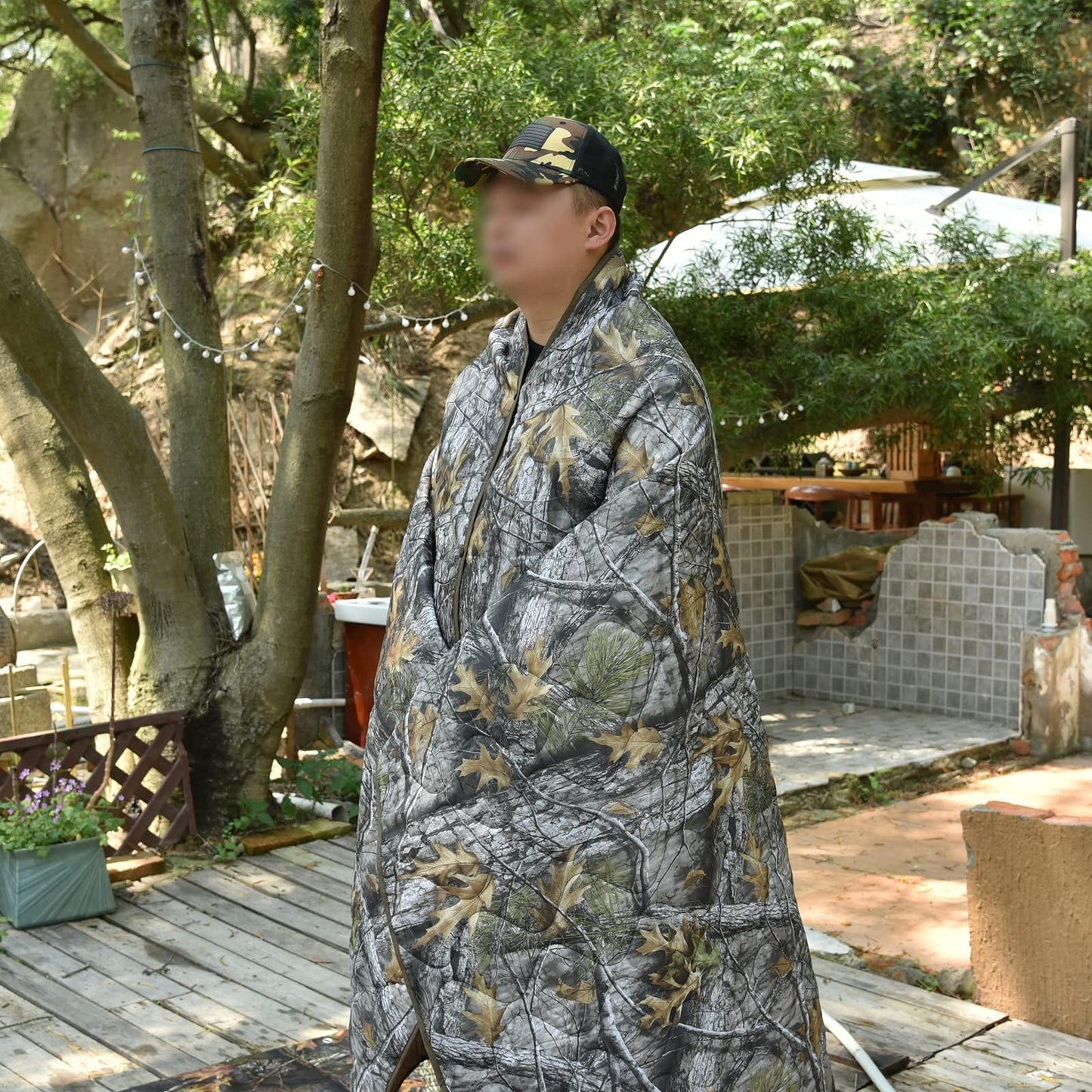 Tongcamo Poncho Liner Military Outdoor Camping Blanket for Travel, Beach, Grass, Picnic, Car Emergency, Outdoor, Survival