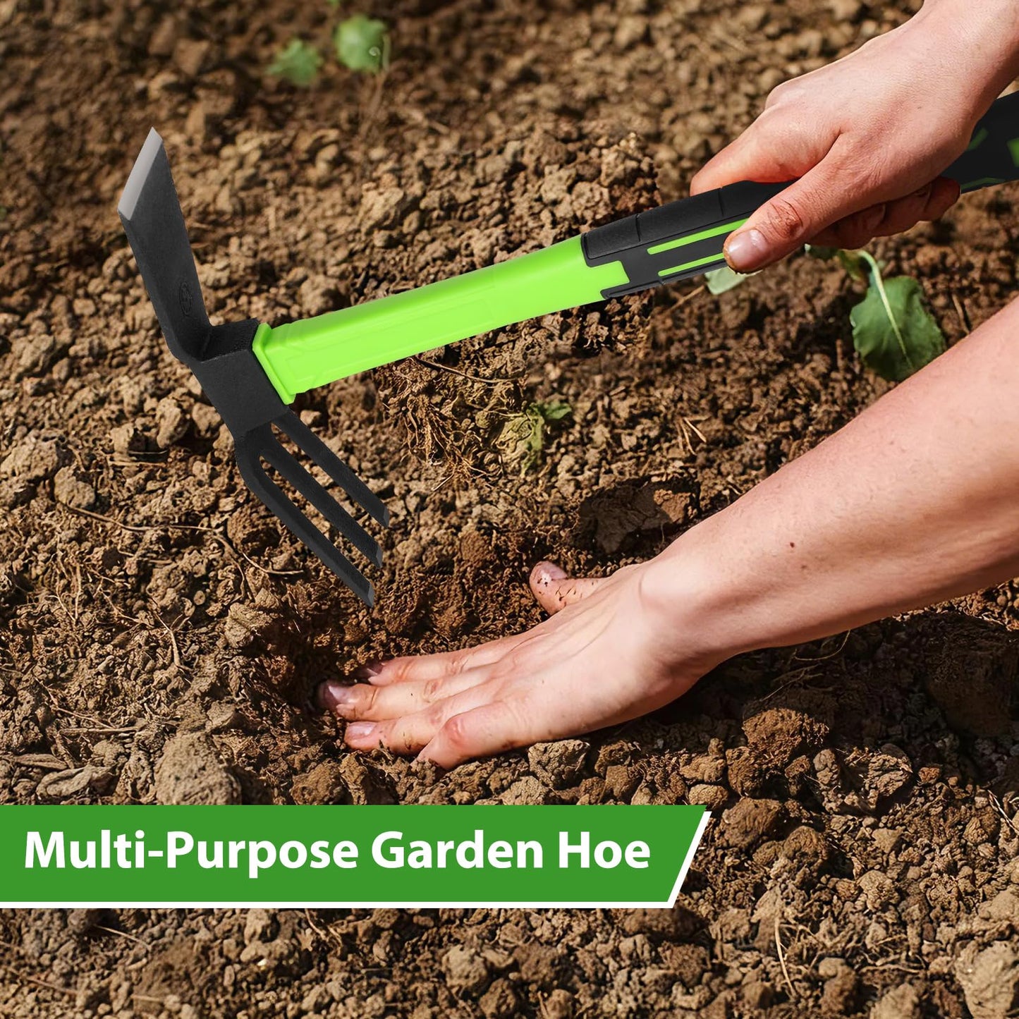 NAUKII 15 inch Garden Hoe Durable and Comfortable Handle Garden Tools for Flower Work