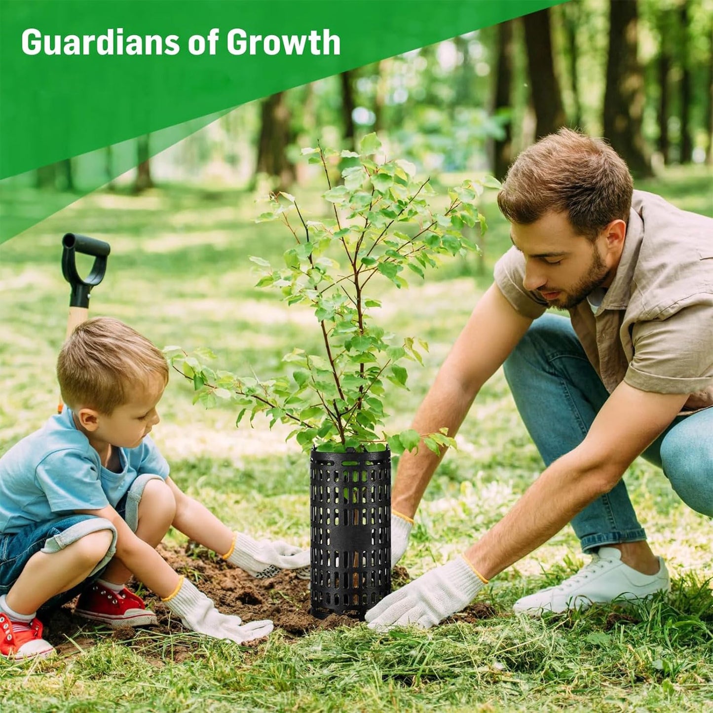 20PCS Plant and Tree Guard Protector, Tree Trunk Protector Around Trunk Bark, Saplings, and Vines, Expandable Mesh Tree Bark Protector 15 Inches Tall, Protect from Trimmers, Mowers, and Animals