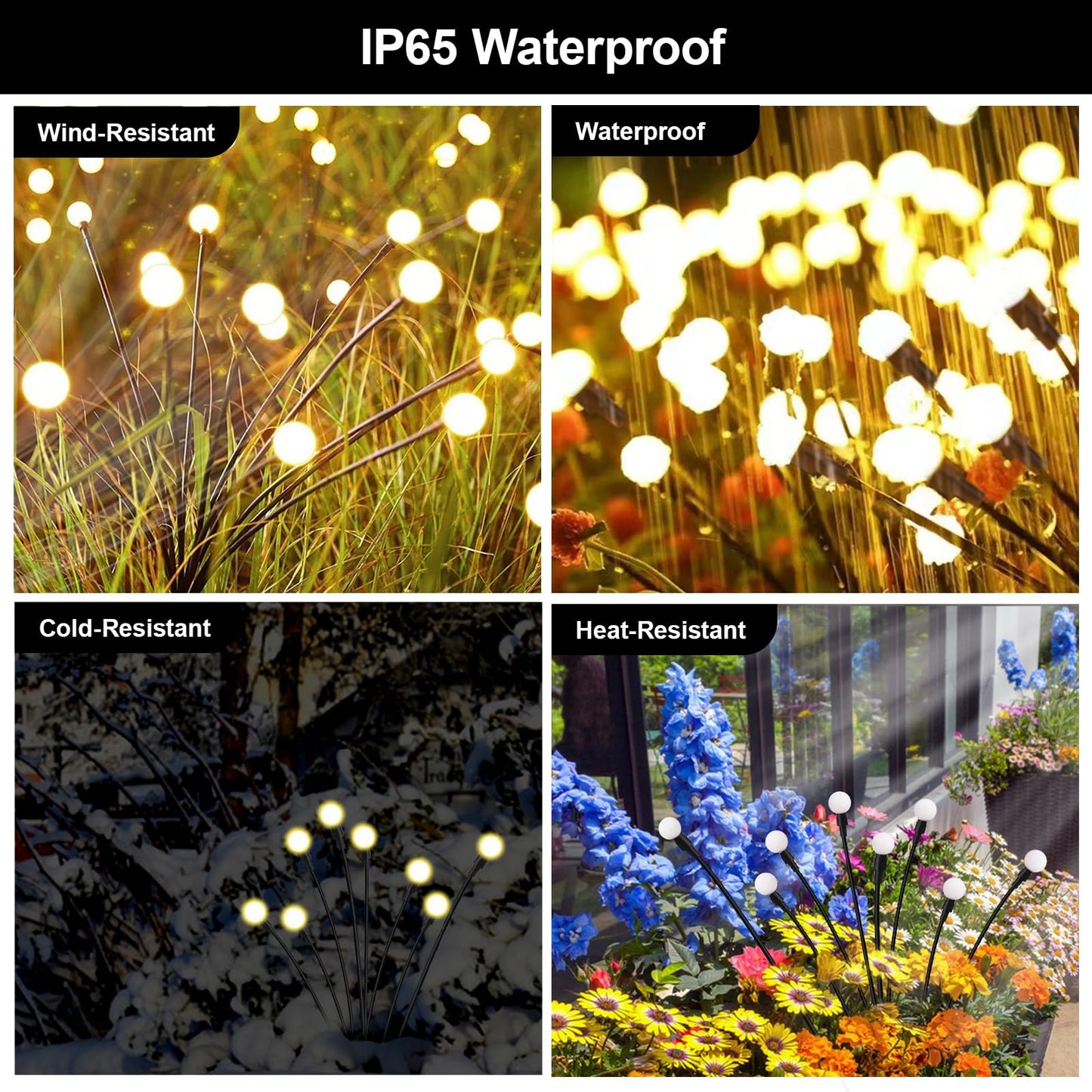 Galavasen Firefly Lights Solar Outdoor, 8 Modes 800mAh Swaying Solar Firefly Garden Lights Stakes Outdoor Waterproof for Outside Yard Patio Plant Christmas Holiday Garden Decor Warm White(6 Pack)
