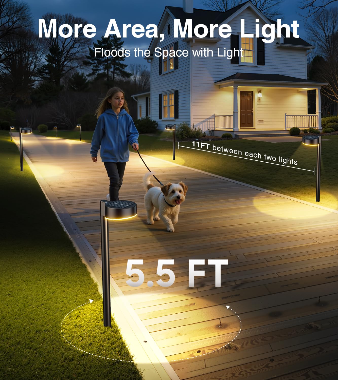 ELECLINK Solar Pathway Lights Outdoor, 12 Pack Waterproof Path Light with Bigger LED Lens, Brighter Up to 12 Hrs Outdoor Solar Light for Walkway Driveway Yard Garden Patio Garden
