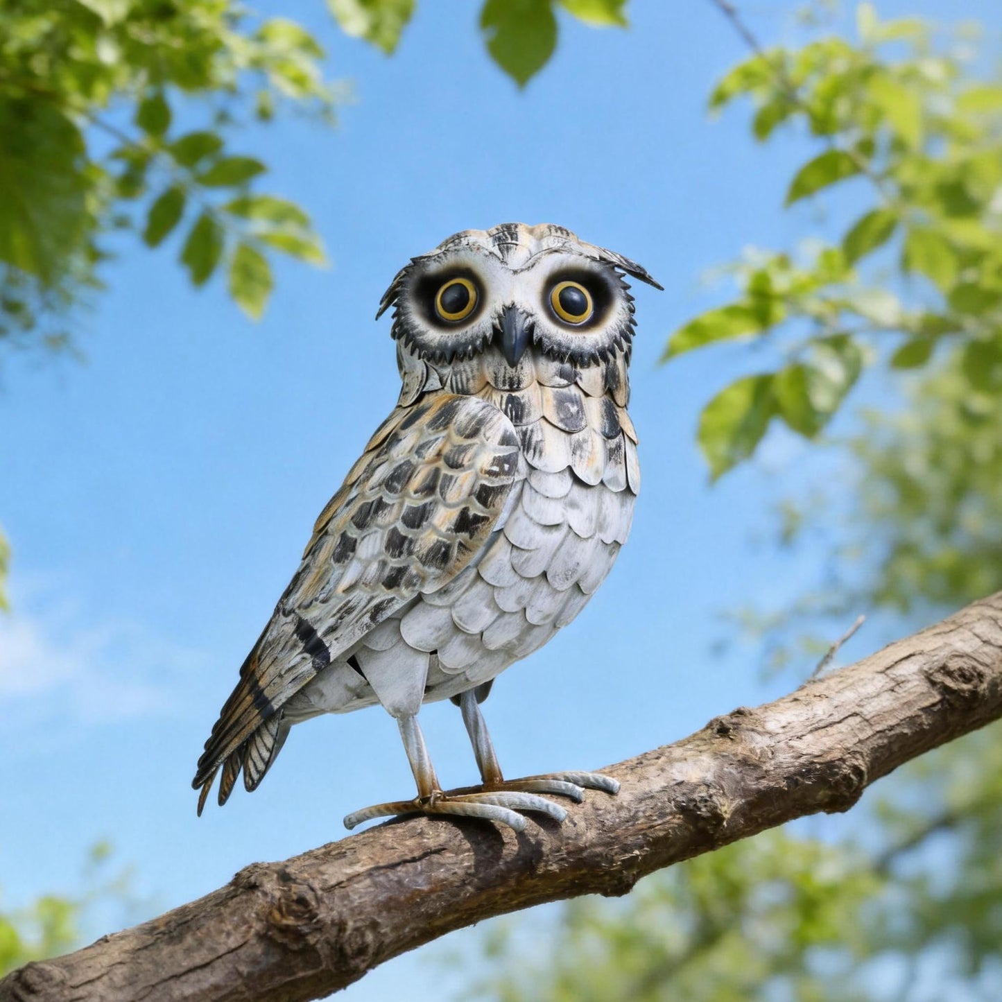 Shorayn Metal Owl Decor Garden Statue Outdoor Sculpture Yard Art for Patio Lawn Backyard Home Decoration Great Gifts
