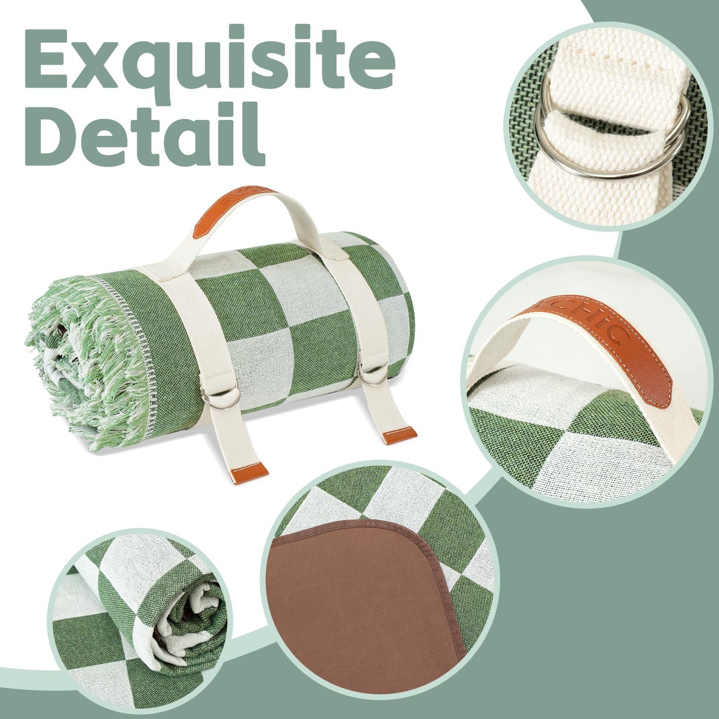 2 in 1 Extra Large Camping Blanket Outdoor Picnic Yoga Mat Lightweight Car Essential Roadtrip Gadget Rv Accessories Glamping Tent Gear Must Haves Hiking Stuff Backpacking Necessities Women Beach Gift