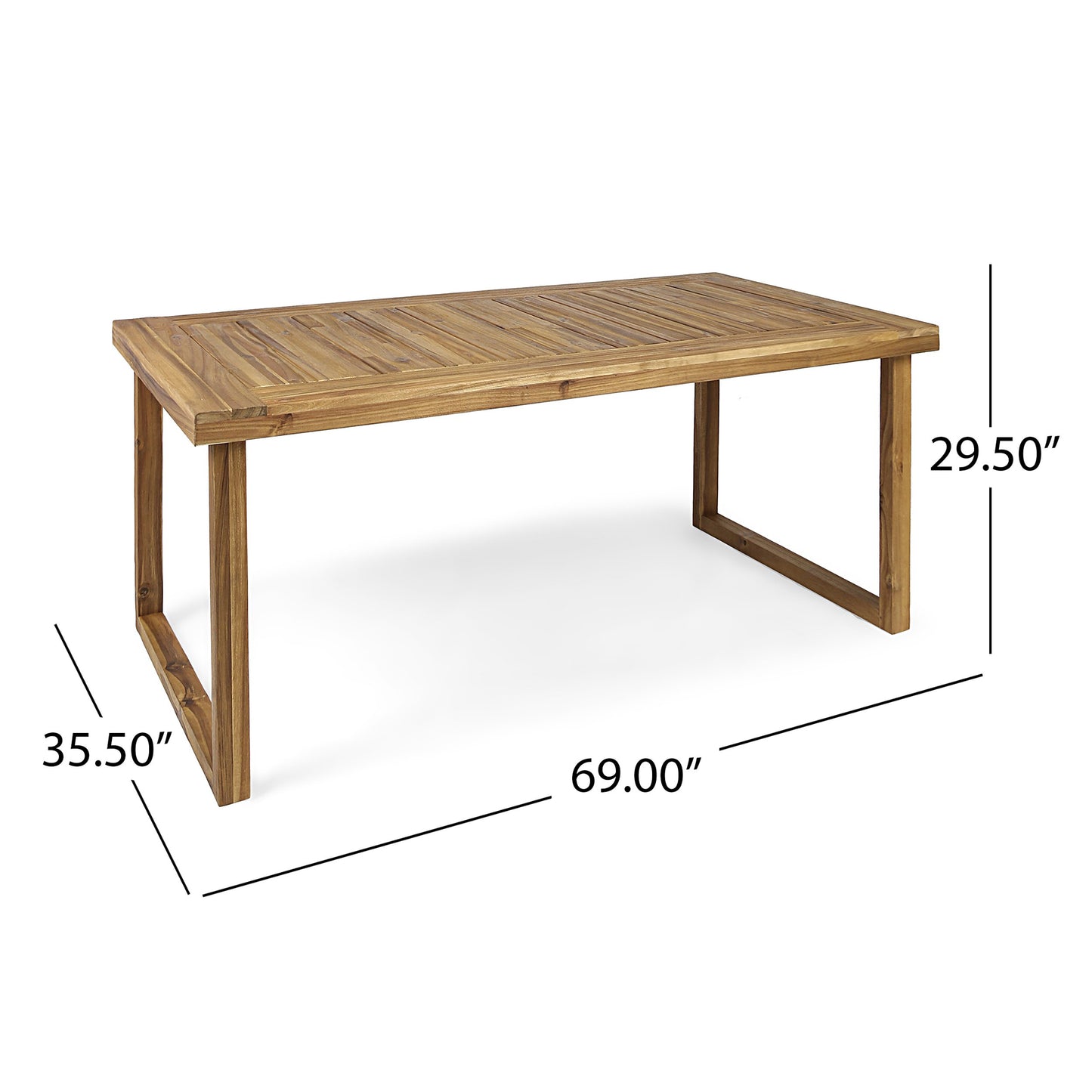 Christopher Knight Home Terry Acacia Wood Patio Dining Set for 6, Solid Wood Outdoor Dining Table Set for 6, 7 Piece Outdoor Dining Set with Rectangular Table and Woven Rope Accents, Teak+Beige+Grey