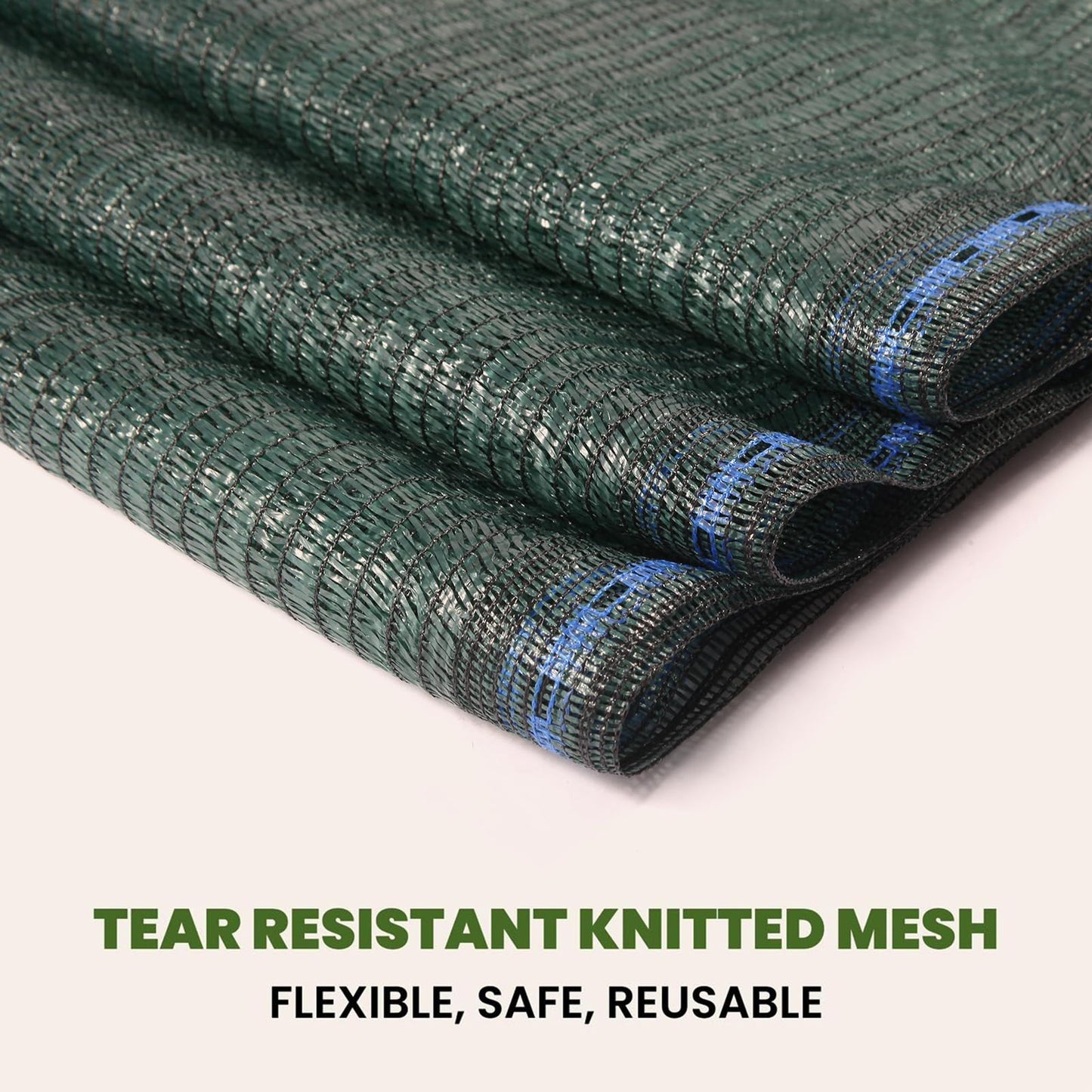 WindscreenSupplyCo] 40% 6' x 100 FT Eyelets Shade Cloth Roll Sunblock Shade UV Resistant Net for Garden Greenhouse Flower Plant Patio Kennel, Green - PS6140GRNX1