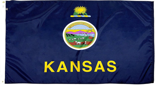 FlagSource Kansas Nylon State Flag, Made in the USA, 5x8'
