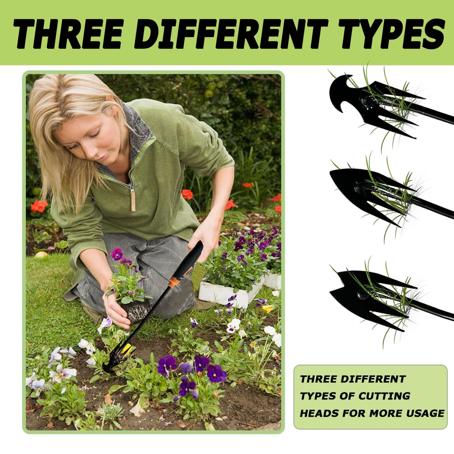 3Pcs Weed Puller Tool Garden Weed Pulling Tool,Portable Garden Weeder Tool,Gardening Weeding Tools for Garden Hand Tools for Vegetable Gardening Backyard Farm Planting & Uprooting Weeding Tool