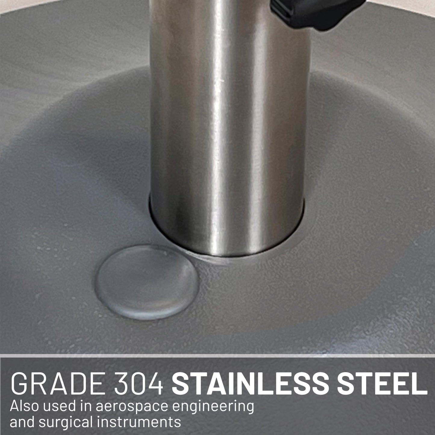 US Weight Premium Fillable Umbrella Base for Patio Table - Adjustable Umbrella Stand with Stainless Steel Stem - Made in The USA - Grey