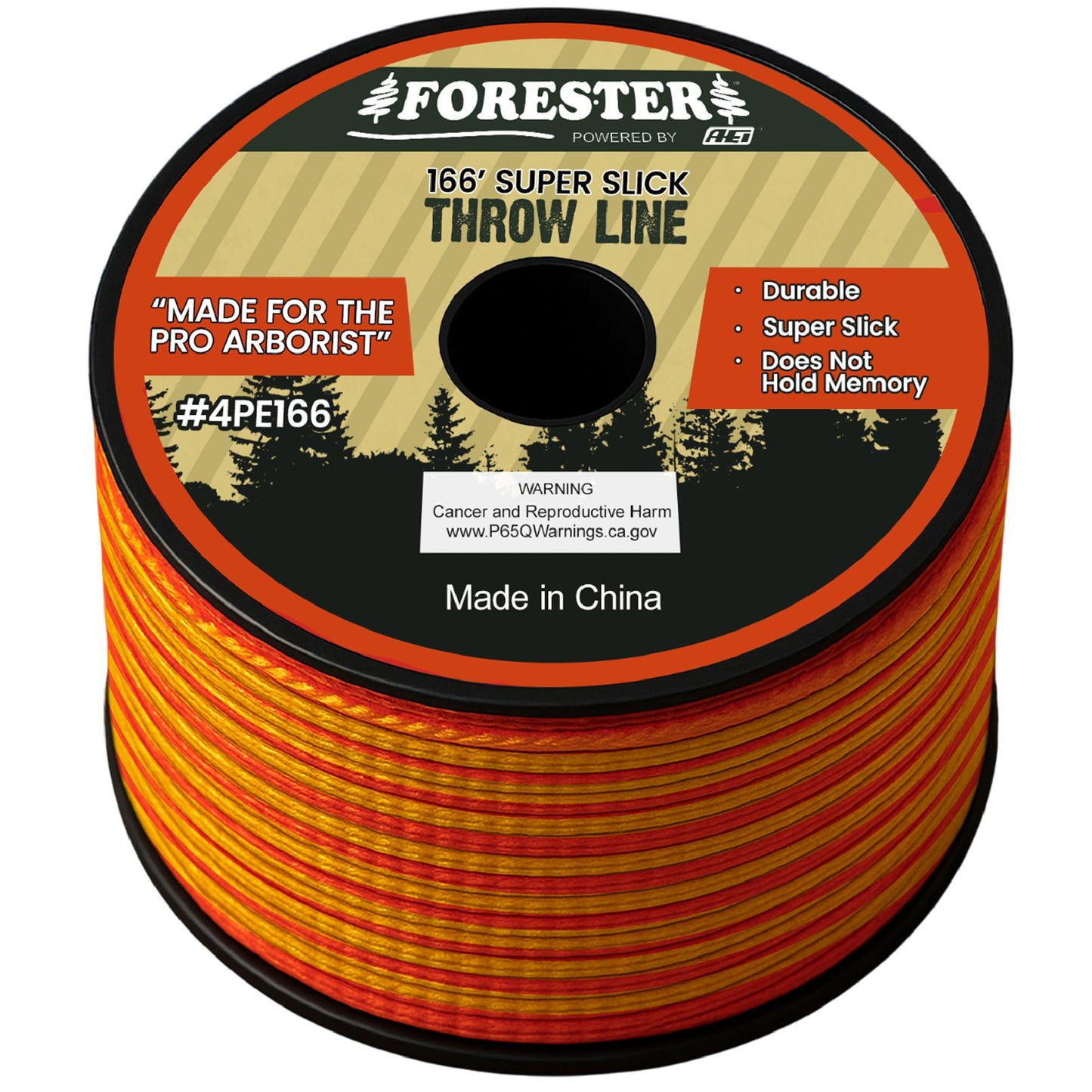 FORESTER Arborist Throw Line Kit | 11oz Throw Weight & 166ft Rope | Ultra Slick 100% Polyester Rope | Arborist Equipment For Tree Climbing