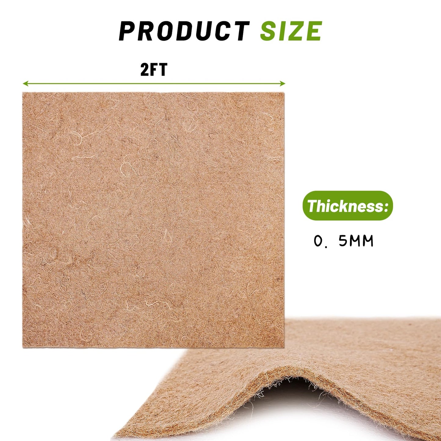 U0U 2 x 2Ft Worm Bin Worm Blanket, Jute Fibre for Composting, Dark, Moist, Outdoor (1 Pack)