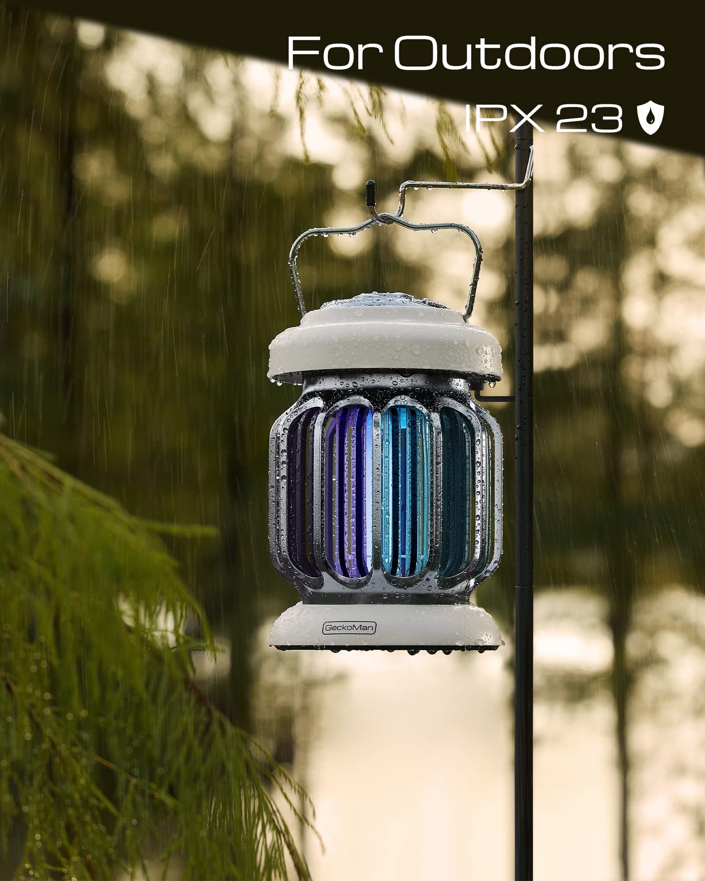 GeckoMan Hybrid Spectrum, Dusk-to-Dawn Bug Zapper Outdoor Bug Zapper Indoor Mosquito Repellent Outdoor Patio Mosquito Zapper Fly Zapper Fruit Fly Trap for Indoors Killer with Light Sensor