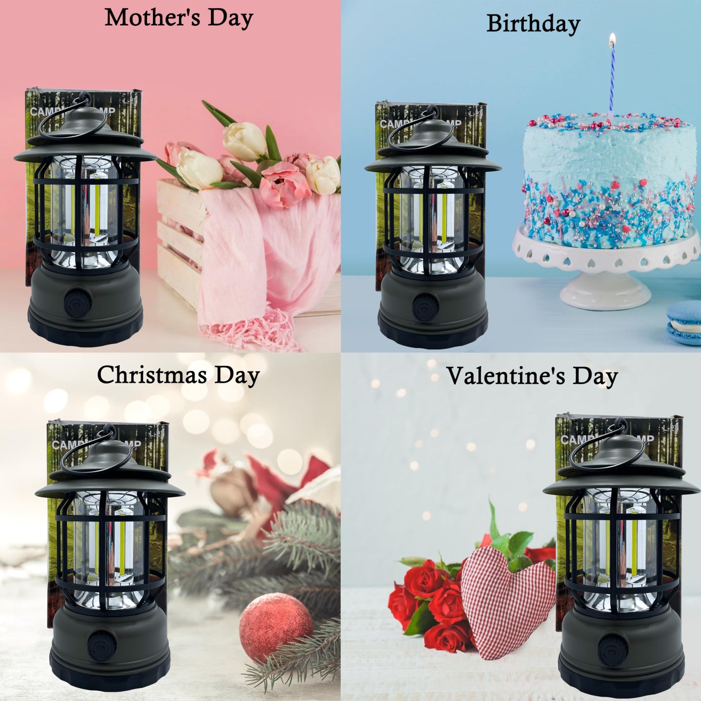 Portable LED Camping Lanterns,1500LM Step-less Dimming, Lightweight Retro Battery Powered USB Rechargeable Tent Lights,Survival Kits Flashlight for Power Outage Emergency Hiking Hurricane 3 Pack Green