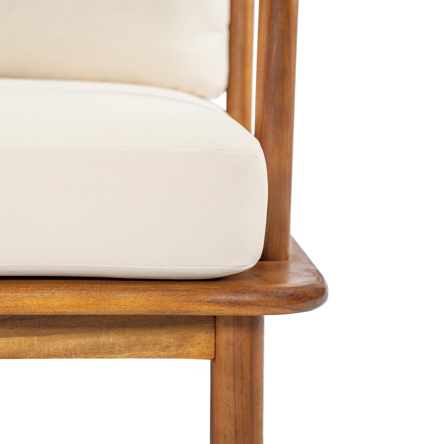 Christopher Knight Home Canape Acacia Wood Patio Loveseat Sofa with Cushion, Outdoor 2-Seater Sofa with Removable Cushions, Solid Wood Patio Furniture Set, Teak+Beige
