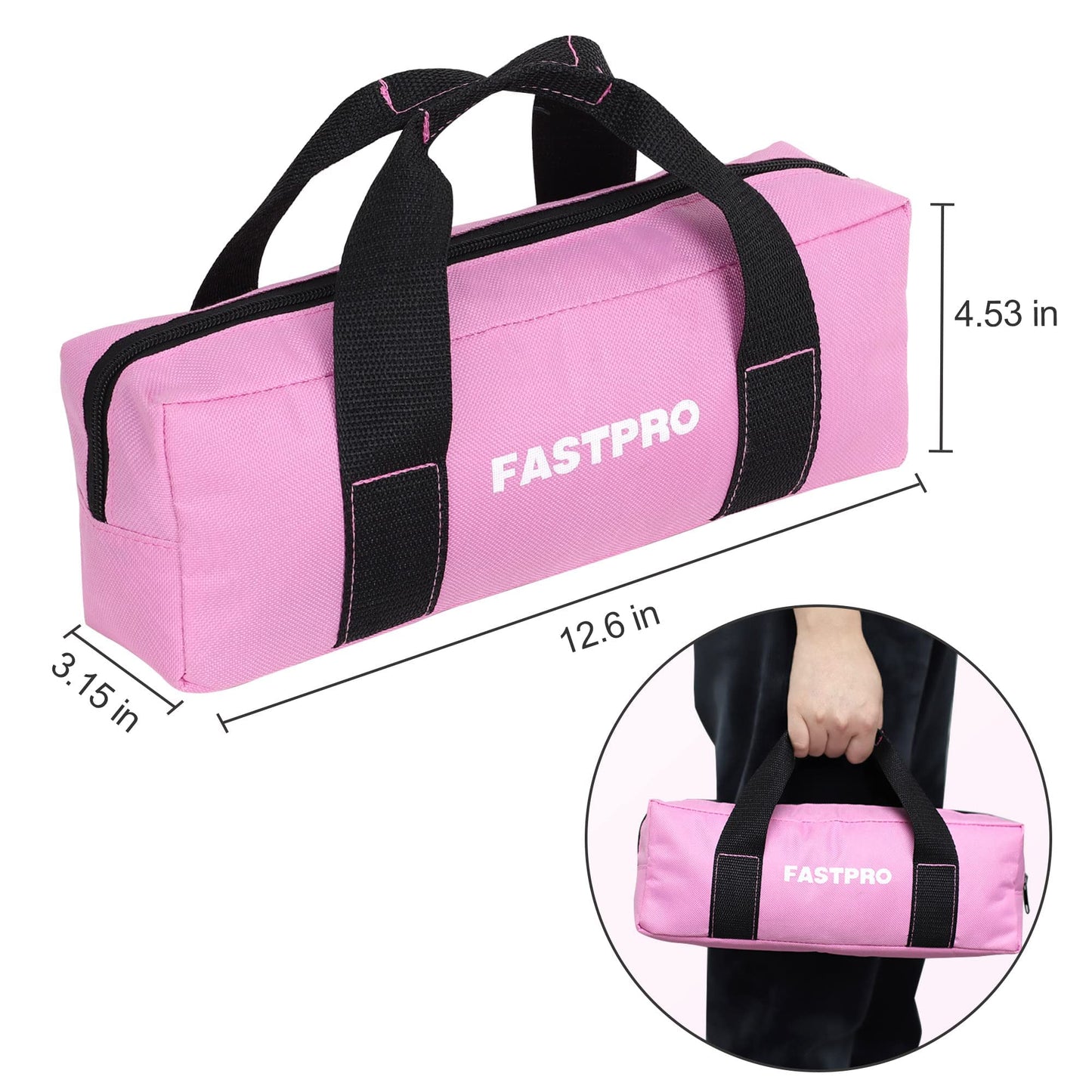 FASTPRO 14-Piece Pink Tool Kit, Hand Tool Set for women, Household Tools for Home Maintenance & Repairing，DIY Tools with Small Tool Bag