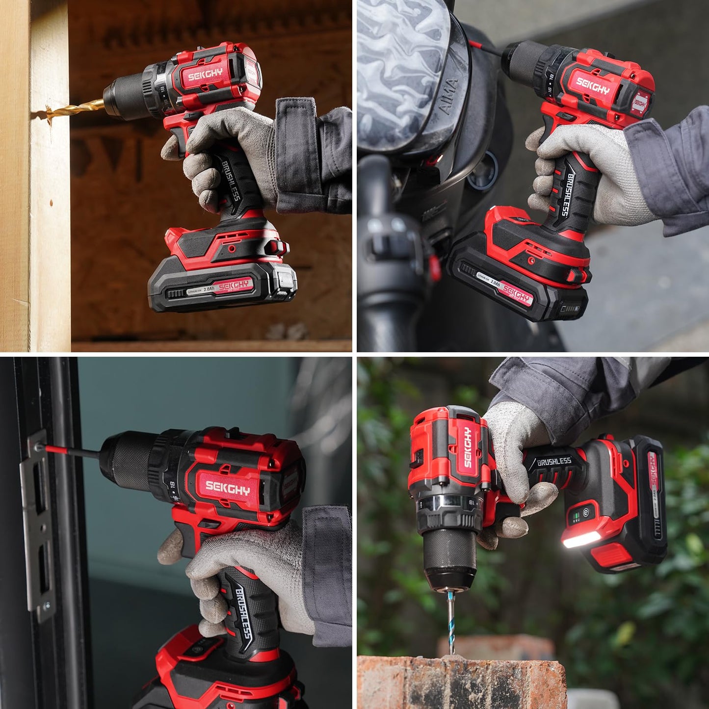 20V Cordless Drill Driver Kit with 2 Batteries - 70Nm High Torque Power Tool, 26-Piece Accessory Set & Fast Charger, LED Work Light for Wood, Metal and Masonry Drilling