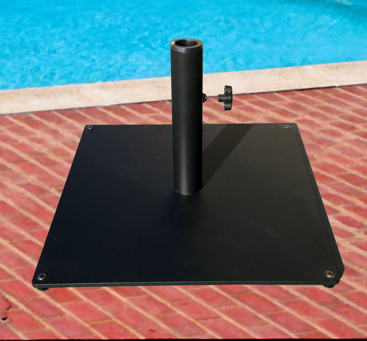Tropishade Steel Plate Umbrella Base, 36 lbs, Black