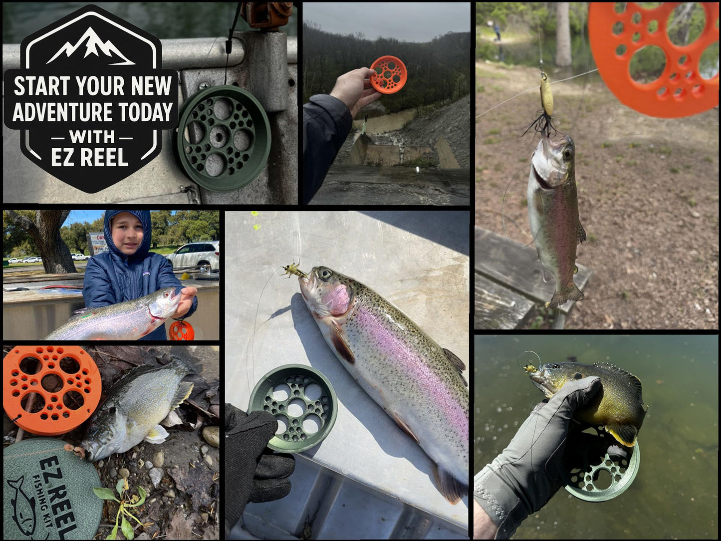 EZ Reel- Fishing Kit – Pocket Size Handline Fishing Reel | Ultimate Compact Rodless Reel Fishing Kit for Hiking, Outdoors, and Adventure.