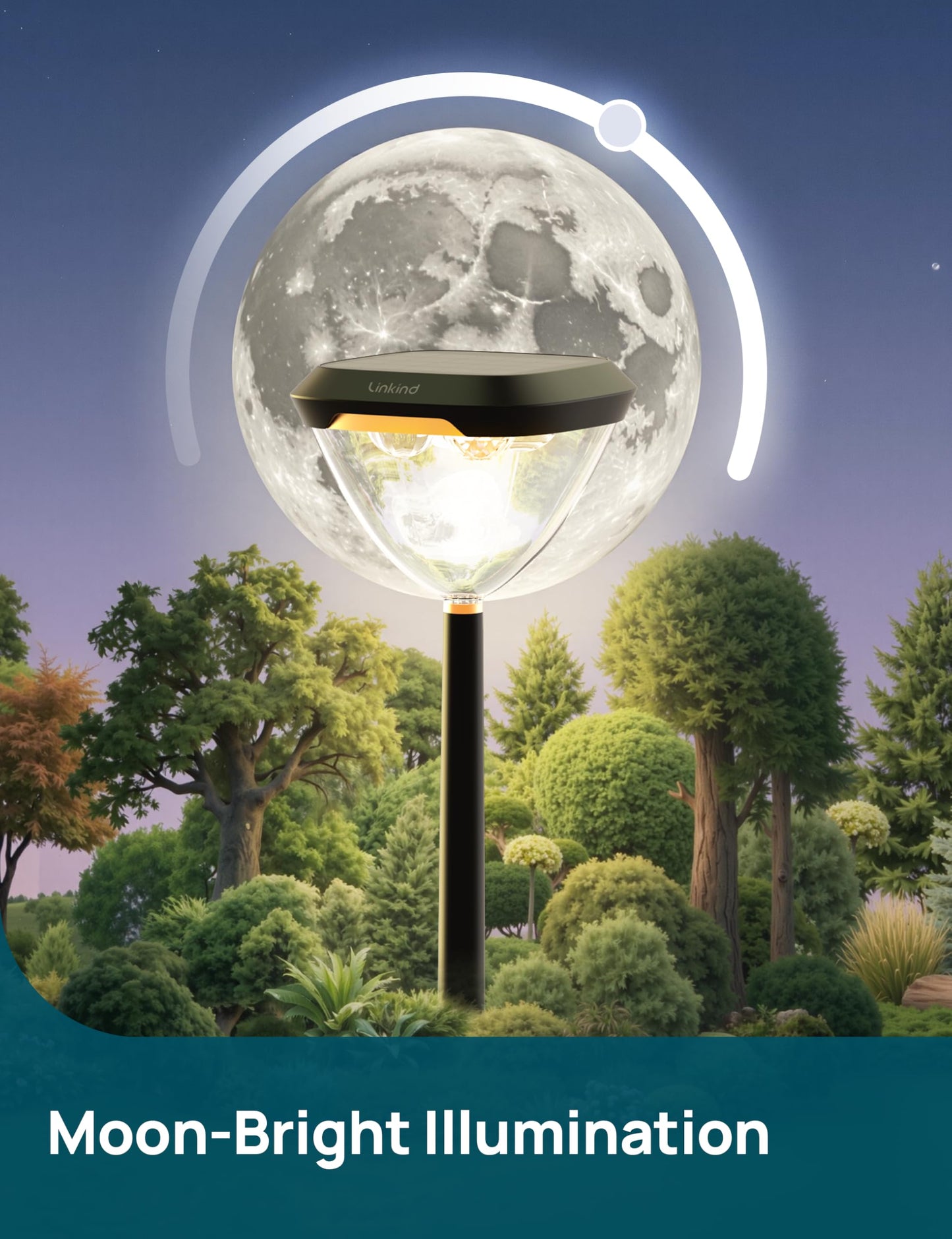 Linkind Smart Solar Pathway Lights SP6, App/Voice Control Solar Lights Outdoor Waterproof, 43+ Preset Scenes, Cool/Warm White/Color-Changing Outdoor Garden Lights for Yard, Patio, 4 Pack