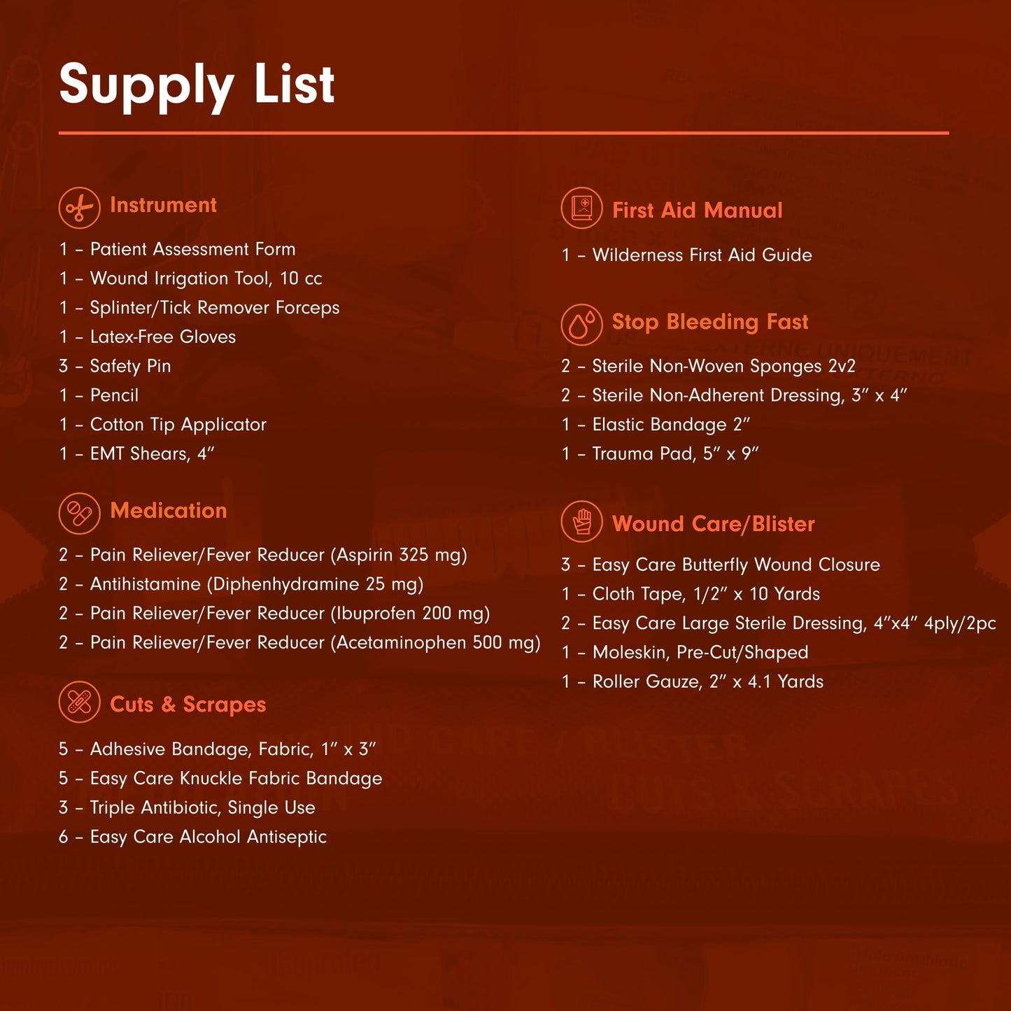 Adventure Medical Kits Sportsman Series Medical Kit - 200 - First Aid Kit for Camping, Hiking, Hunting & More - For 4 People for 4 Days - Includes Bandages, Medicine, Guide Book & More