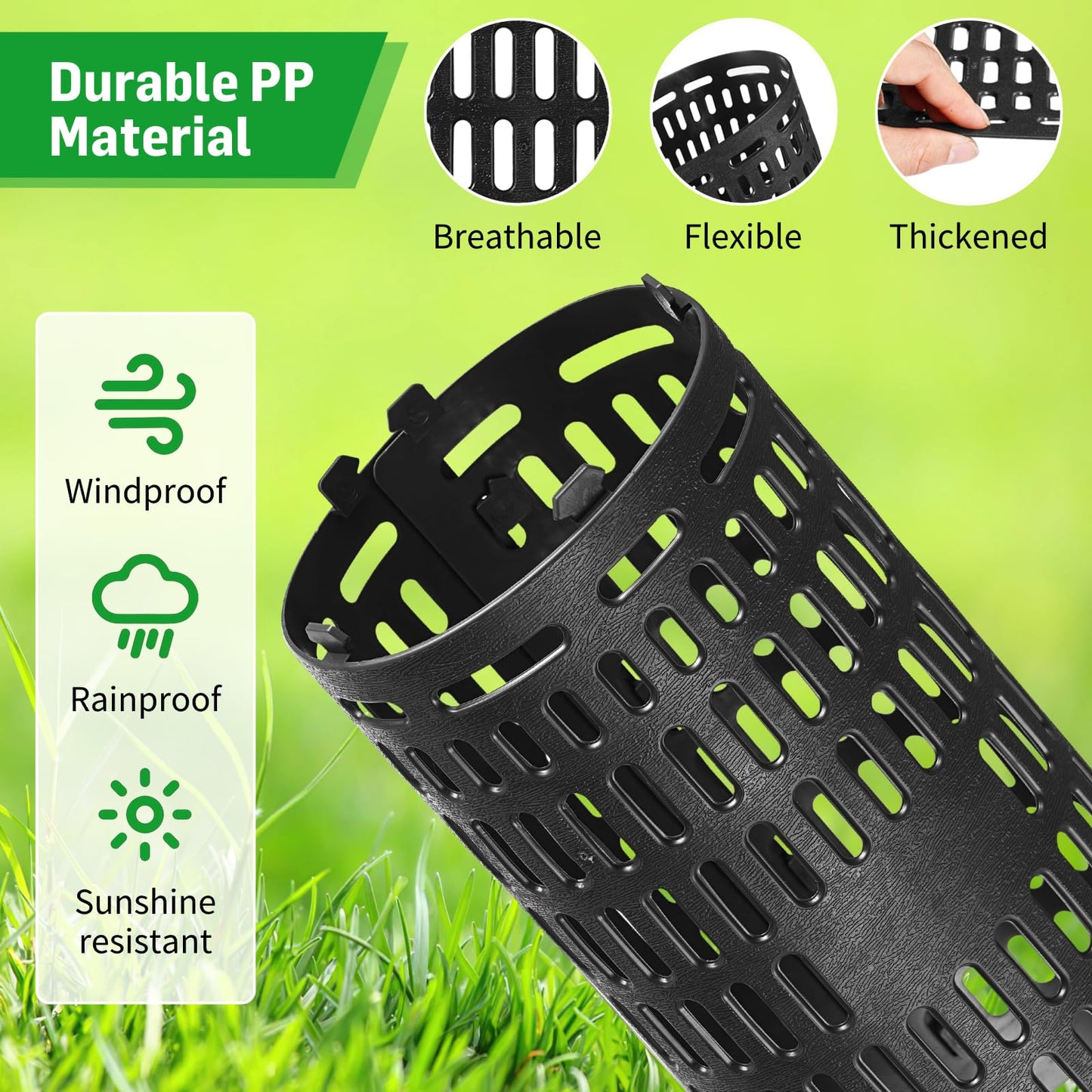 20PCS Plant and Tree Guard Protector, Tree Trunk Protector Around Trunk Bark, Saplings, and Vines, Expandable Mesh Tree Bark Protector 15 Inches Tall, Protect from Trimmers, Mowers, and Animals