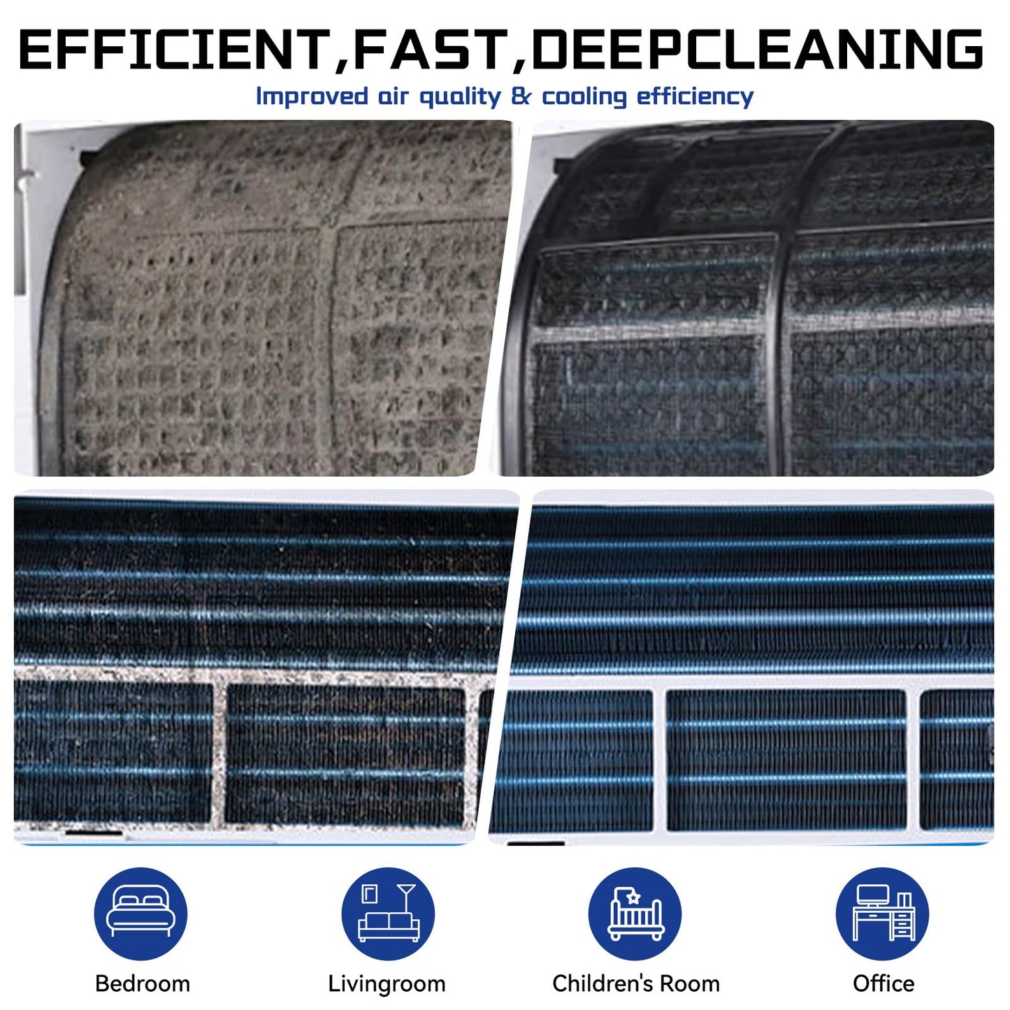 13psc Large Mini Split Cleaning Kit Bag for Home Air Conditioner - Includes Waterproof Cleaning Bag, Vent Brush & Tools for Wall Mounted/Ductless AC Units | Fits Small to Large Split Systems.