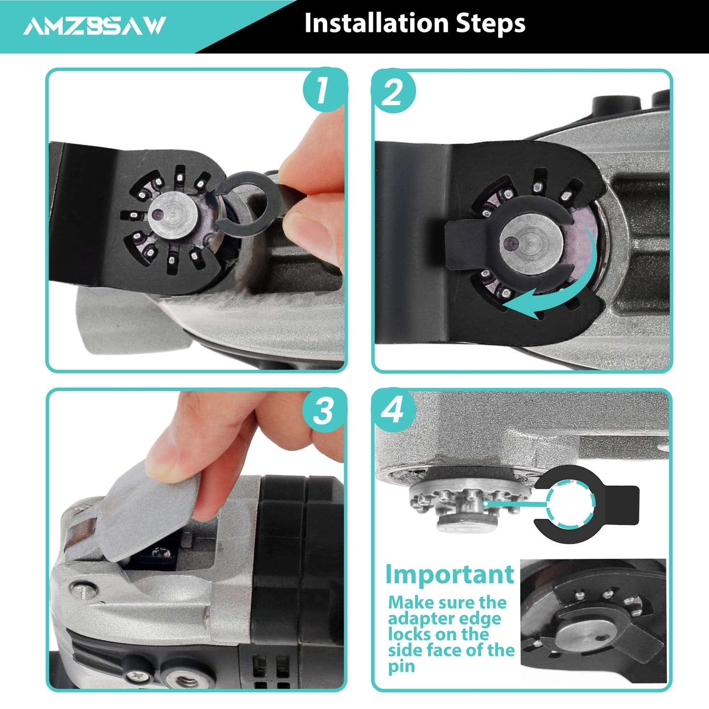AMZBSAW 22PCS Titanium Oscillating Multitool Blades Metal Cutting, Universal Saw Blades for Metal Nails Hard Material and Wood Plastic, Multi Tool Blades Kits Fit Dewalt Bosch Milwaukee Ryobi