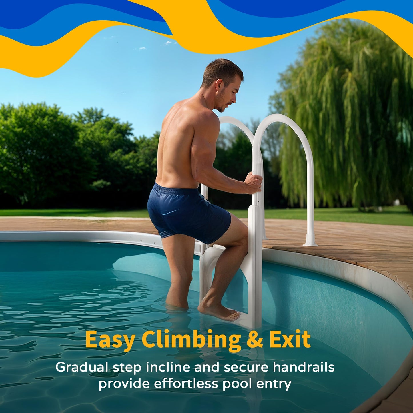 Blue Wave NE1142 Aluminum/Resin In-Pool Ladder