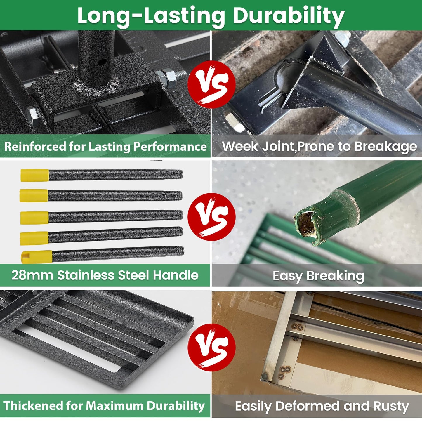 Lawn Leveling Rake - Heavy Duty 30" x 10" Lawn Leveler,Anti-Flip Edge, Adjustable 5FT Handle, Folding Plate for Yard, Soil, Sand, Topsoil Spreader - Garden Ground Top Dressing,Landscaping Tool