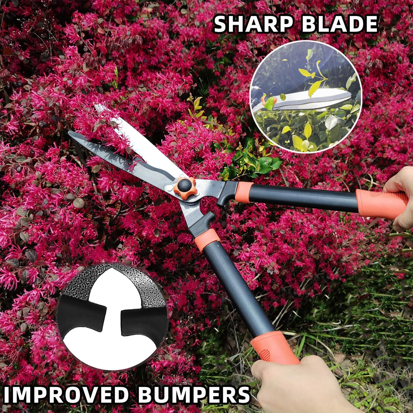 YRTSH Loppers Hedge Shears & Pruners Combo Set 3-Piece Hedge Clippers, Heavy Duty Tree & Shrub Care Kit for Yard, Lawn & Garden, Professional Branch Cutter Tree Trimmer for Indoor & Outdoor Gardening