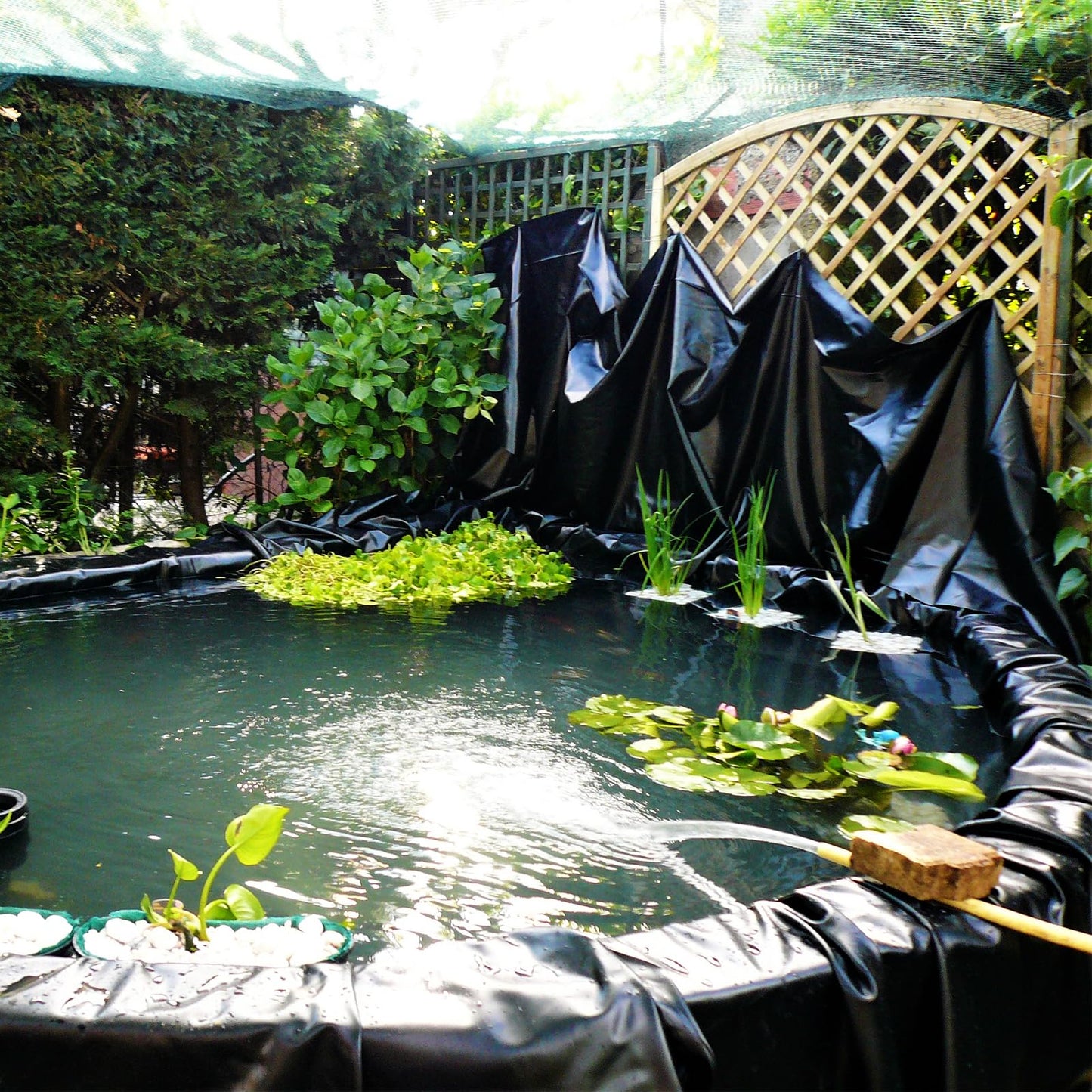 GarveeLife Pond Liners 12x15 ft - Safety Material, Easy Cutting, Versatile Applications, for Natural Outdoor Ponds, Waterfall, Fish, Koi Ponds, Water Garden