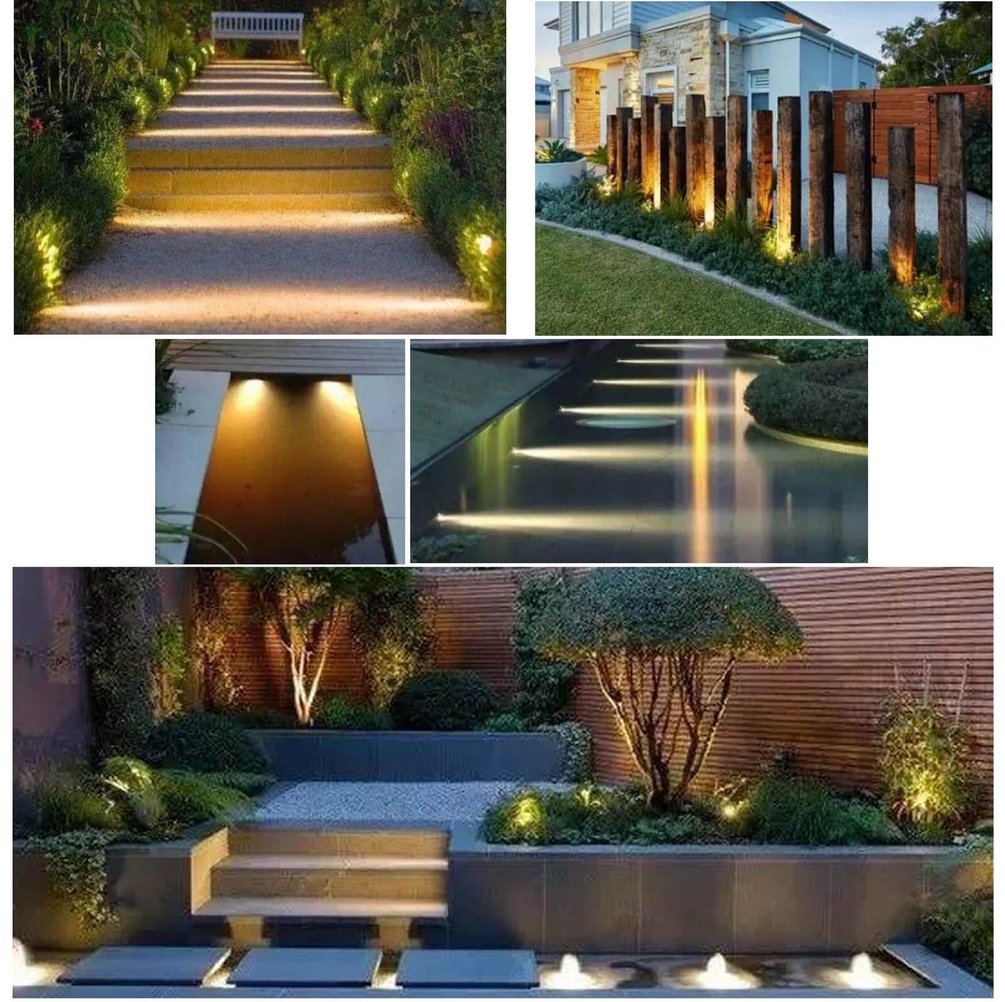 Bolusmll Warm White Pond Lights, Outdoor 10 Ft Cord Underwater Light 12W IP68 Waterproof Garden Lights Spotlight for Lawn Decorative Lamp 3000K Warm White Spotlights with US Plug 2 Lights
