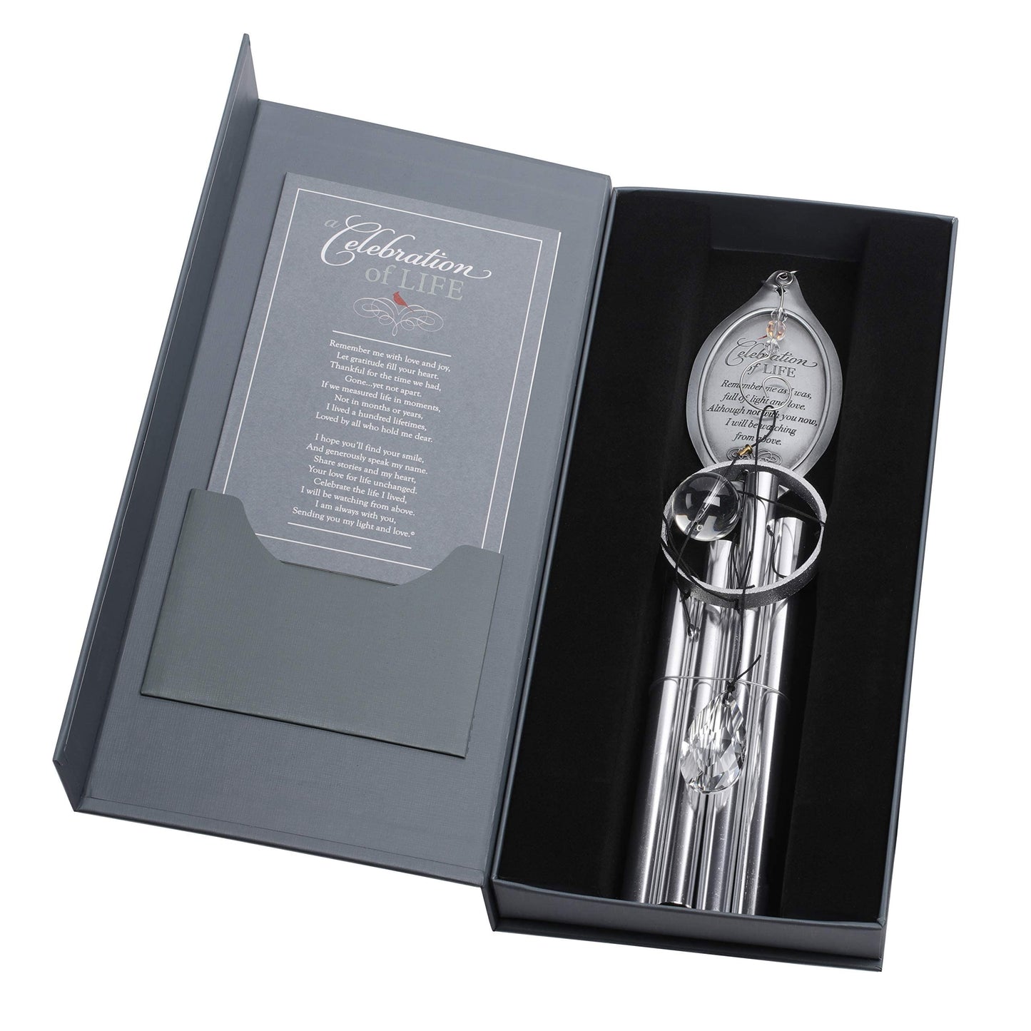 Celebration of Life Memorial Wind Chime/Sympathy Wind Chimes in Loving Memory of Loved One - Ideal Sympathy Gift with Cardinal/Bereavement Gift/Condolence Token That Lasts Longer Than Flowers