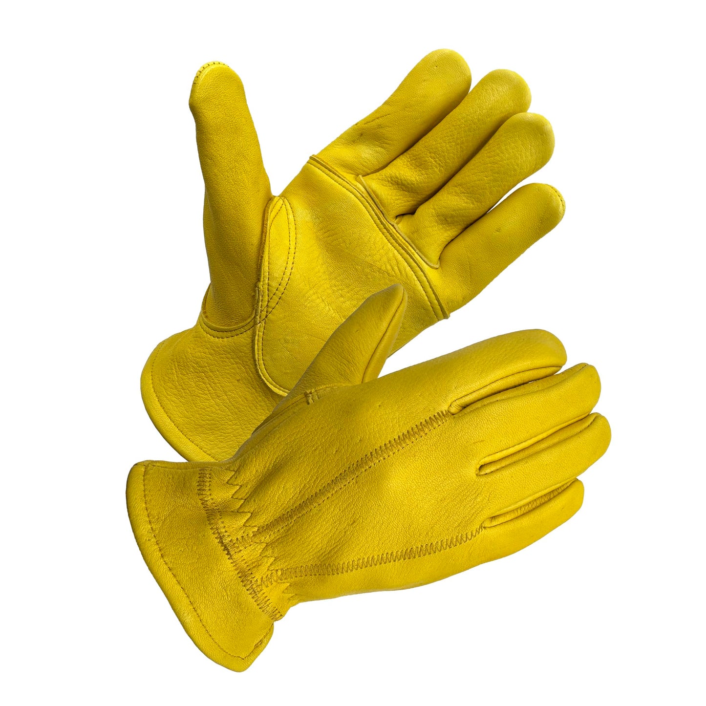 SKYDEER Full Premium Wild Elkskin Leather Work Gloves for Men, All-Weather Durable & Breathable, Anti-Slip Grip, Large Glove for Heavy-Duty Labor, Construction, and Gardening (SD8826/L)