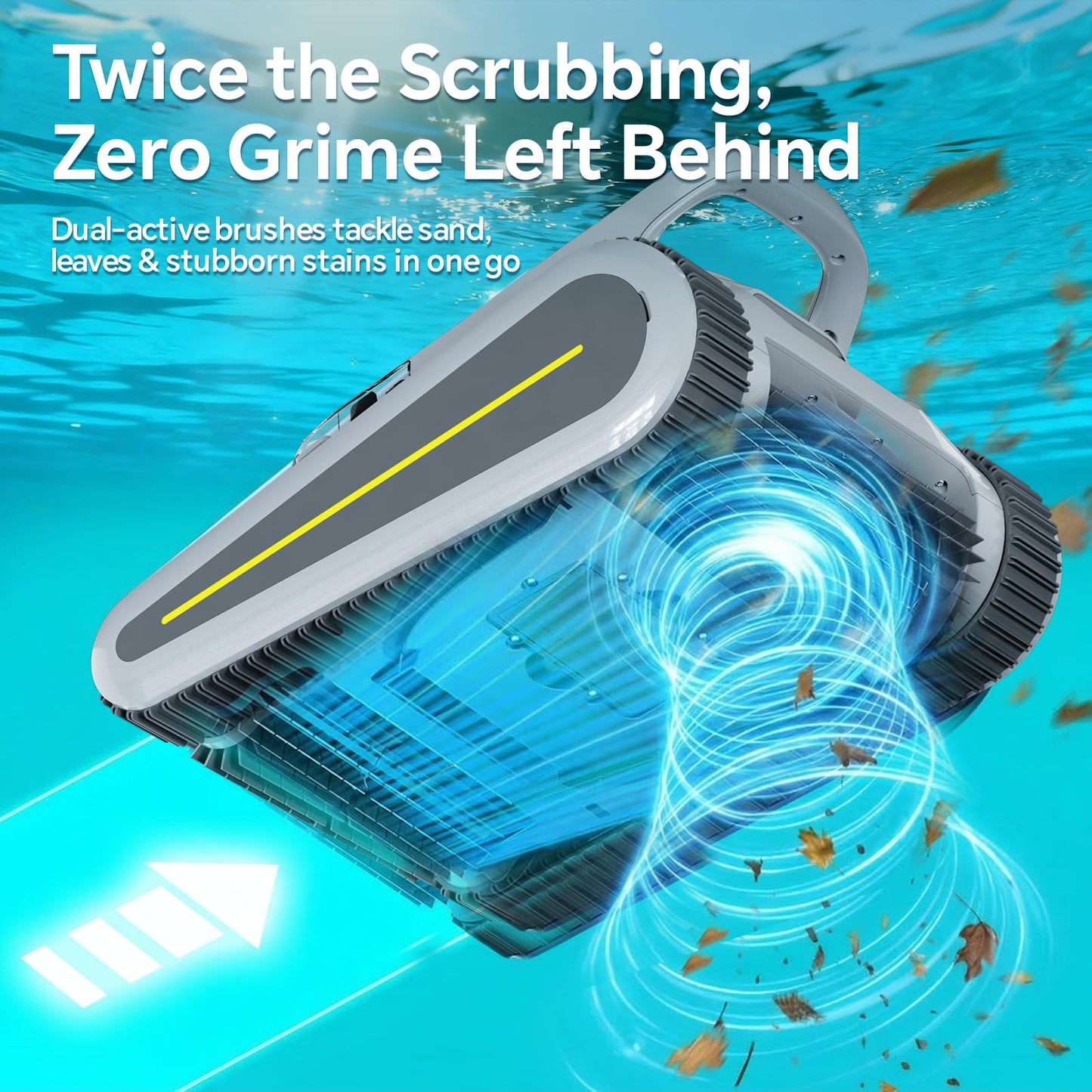 LODOBA Pool Vacuum for Inground Pools & Above Ground Pool, Cordless Robotic Pool Cleaner with 180W Brushless Motor, 3-Hour Runtime, Wall-Climbing Pool Robot Scrubber for Pools up to 2150 Sq.Ft.